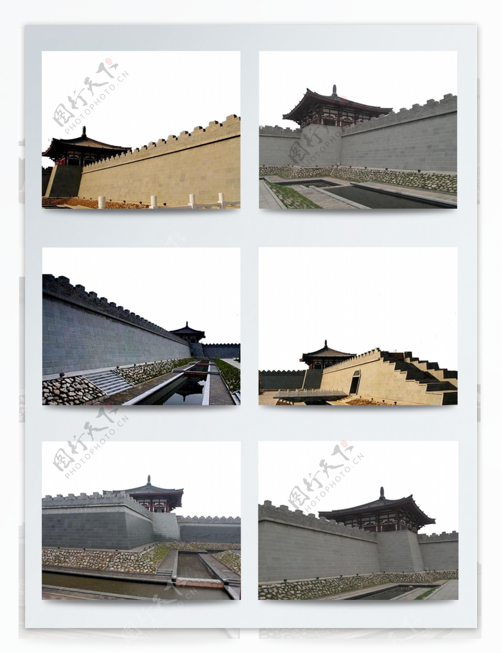 中国西安古城元素城墙