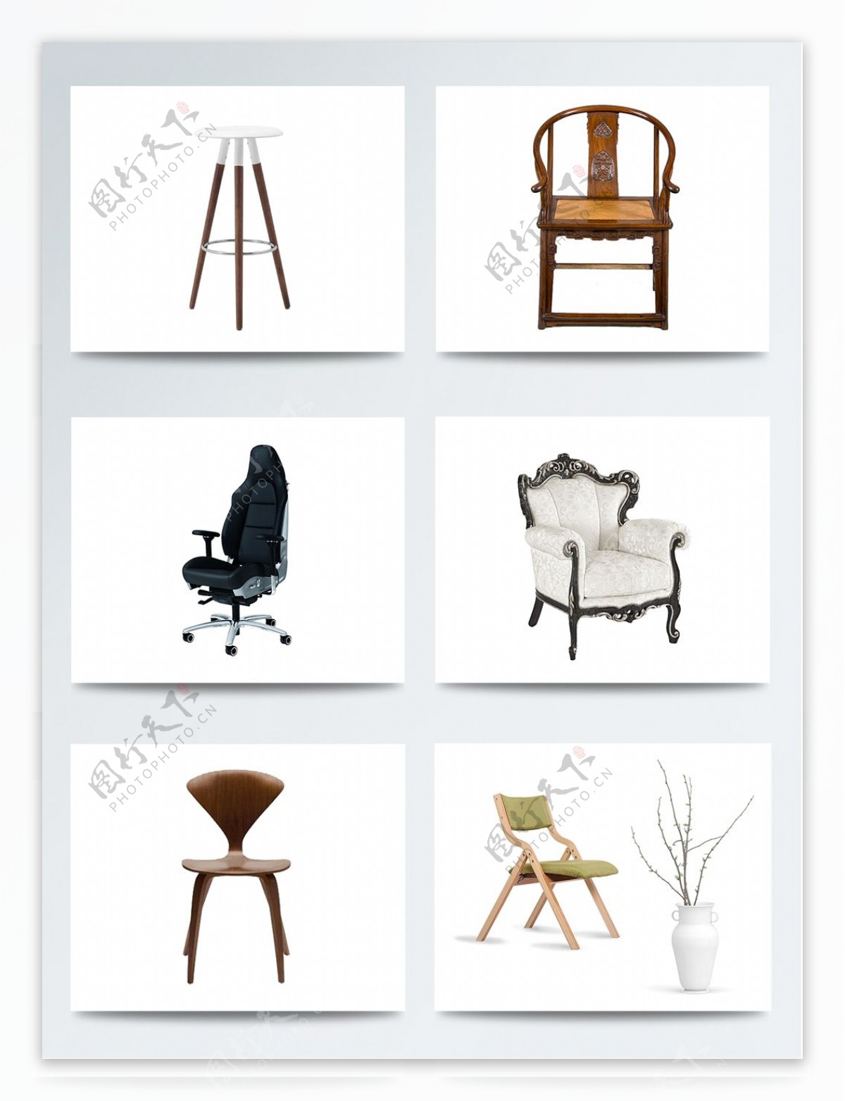 实物椅子老板椅欧美简约中式木质