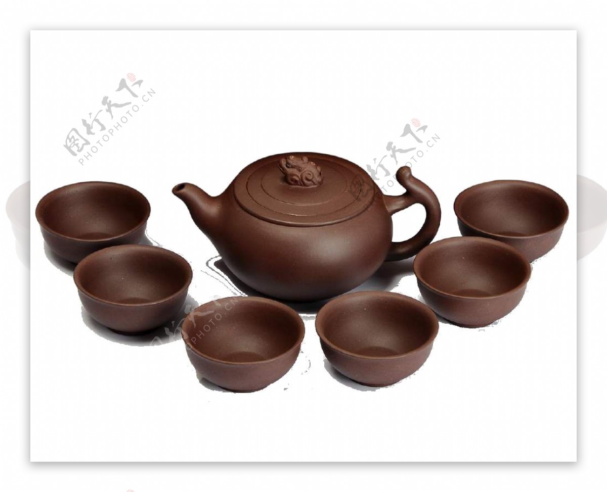 古风雅致褐色茶壶产品实物