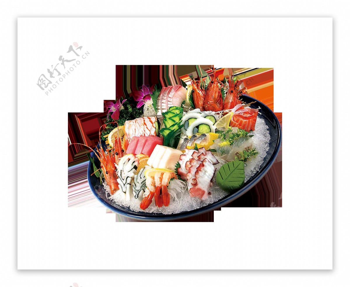 清新日式寿司刺身料理美食产品实物