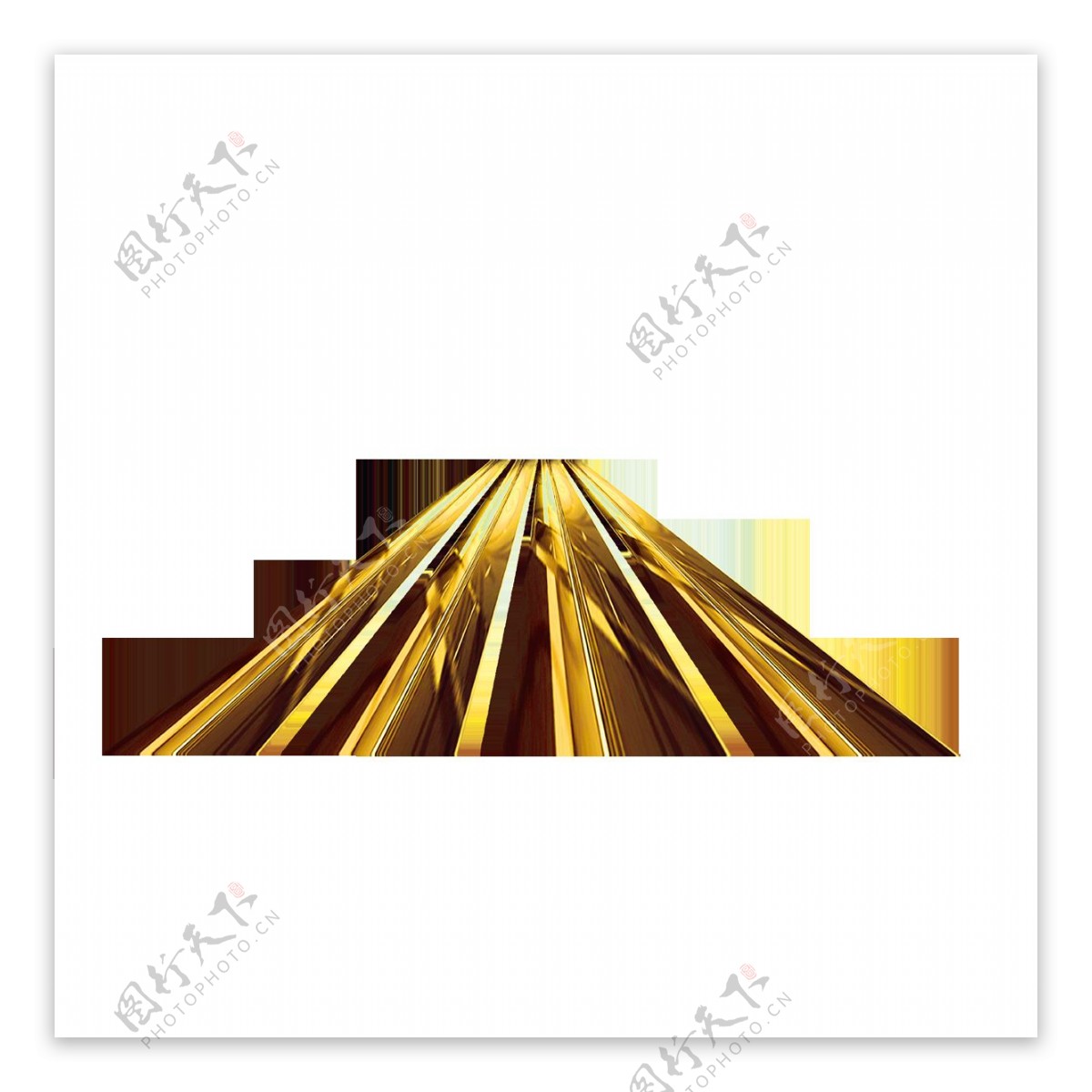 金色三角形图案png元素