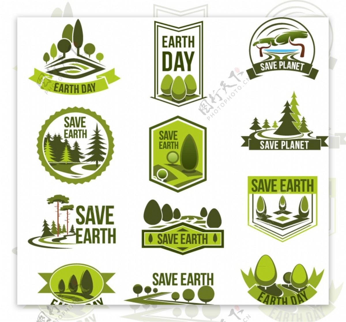 绿色拯救地球标志
