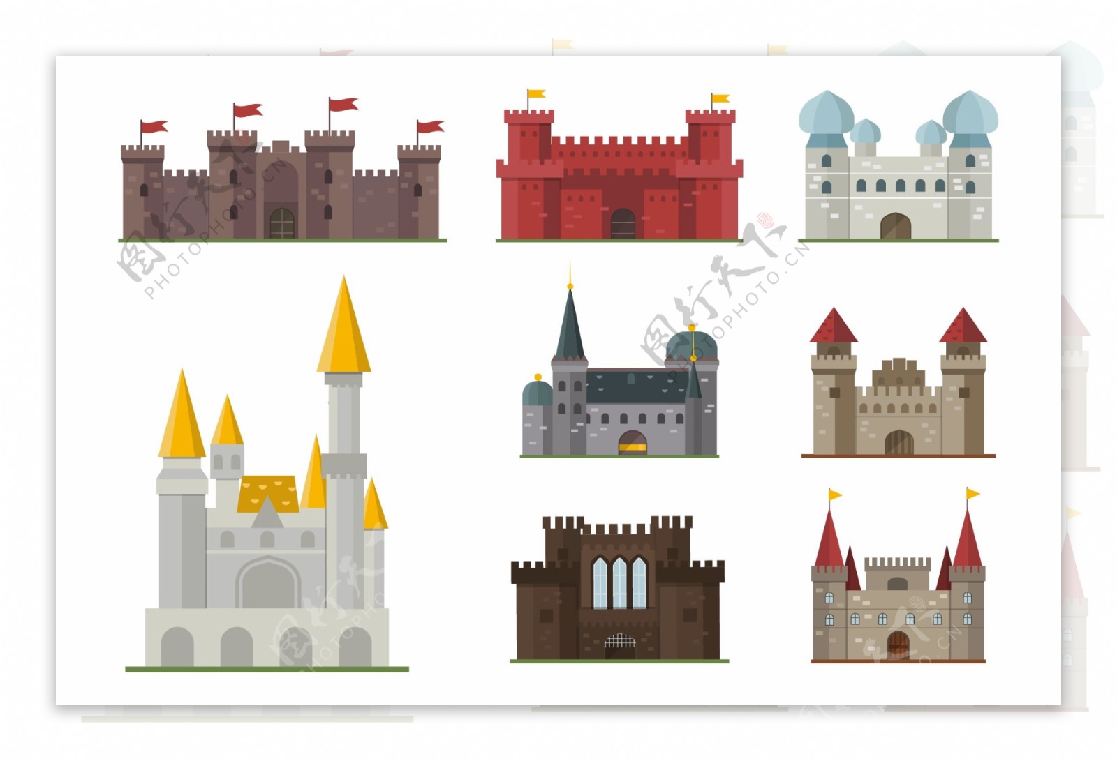 创意美丽的城堡插画