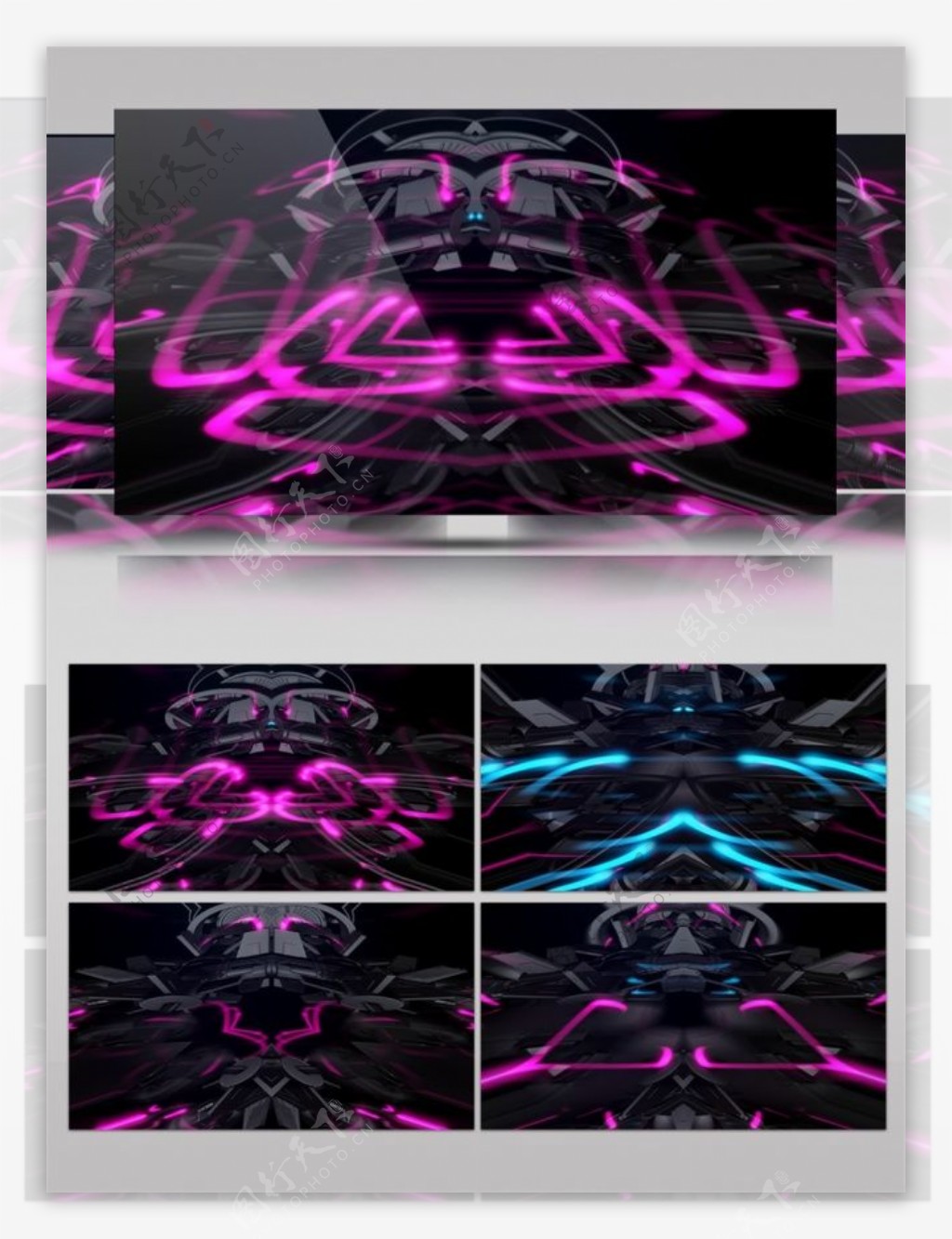 紫色迷幻光环动态视频素材