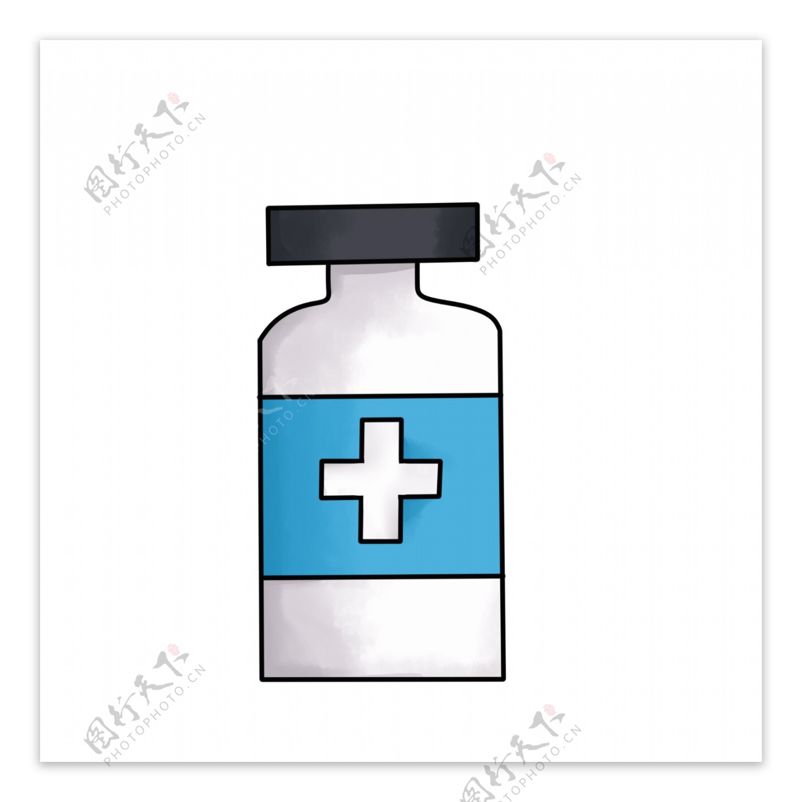 卡通手绘医疗设备医院工具药瓶素材
