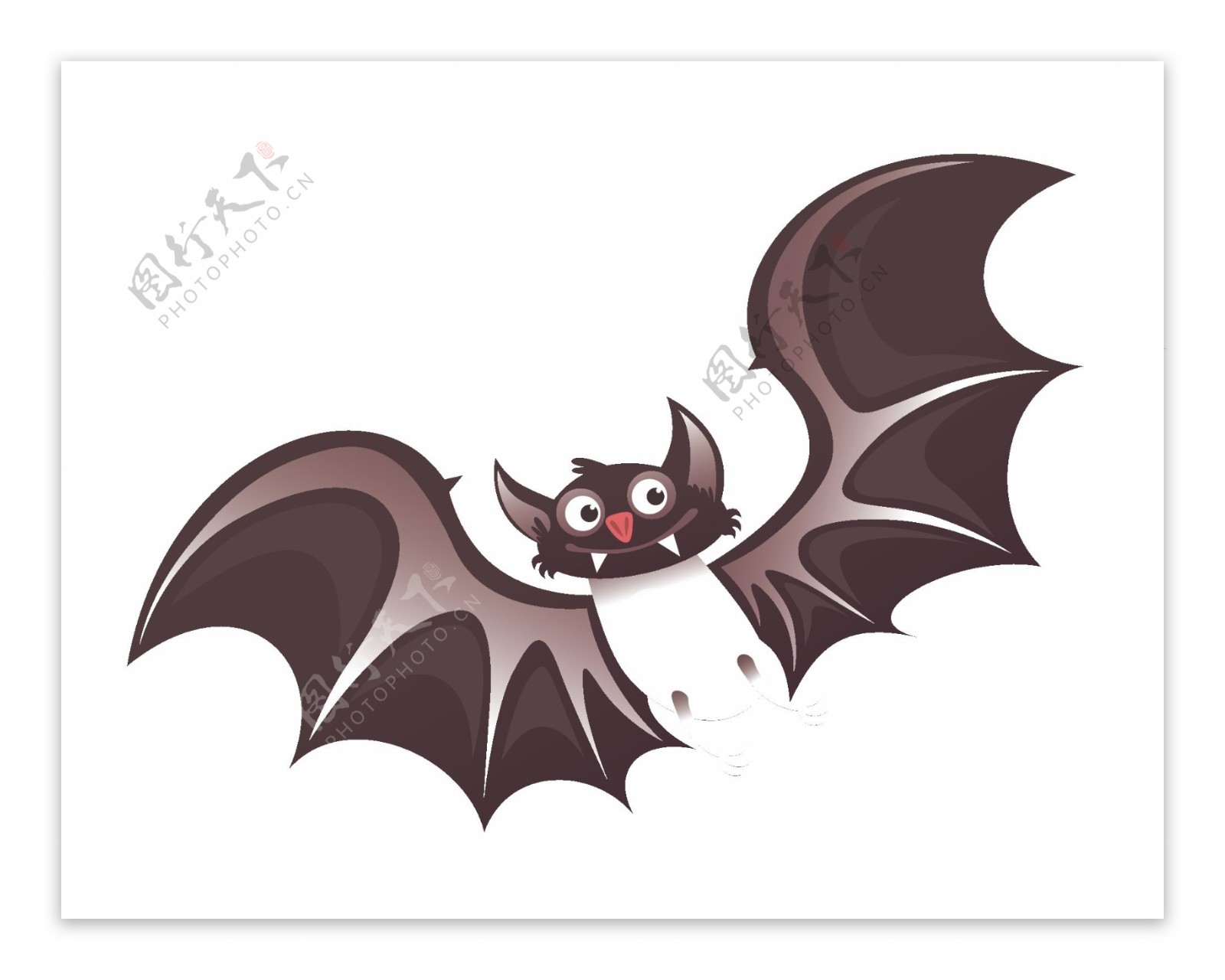 卡通黑色蝙蝠元素