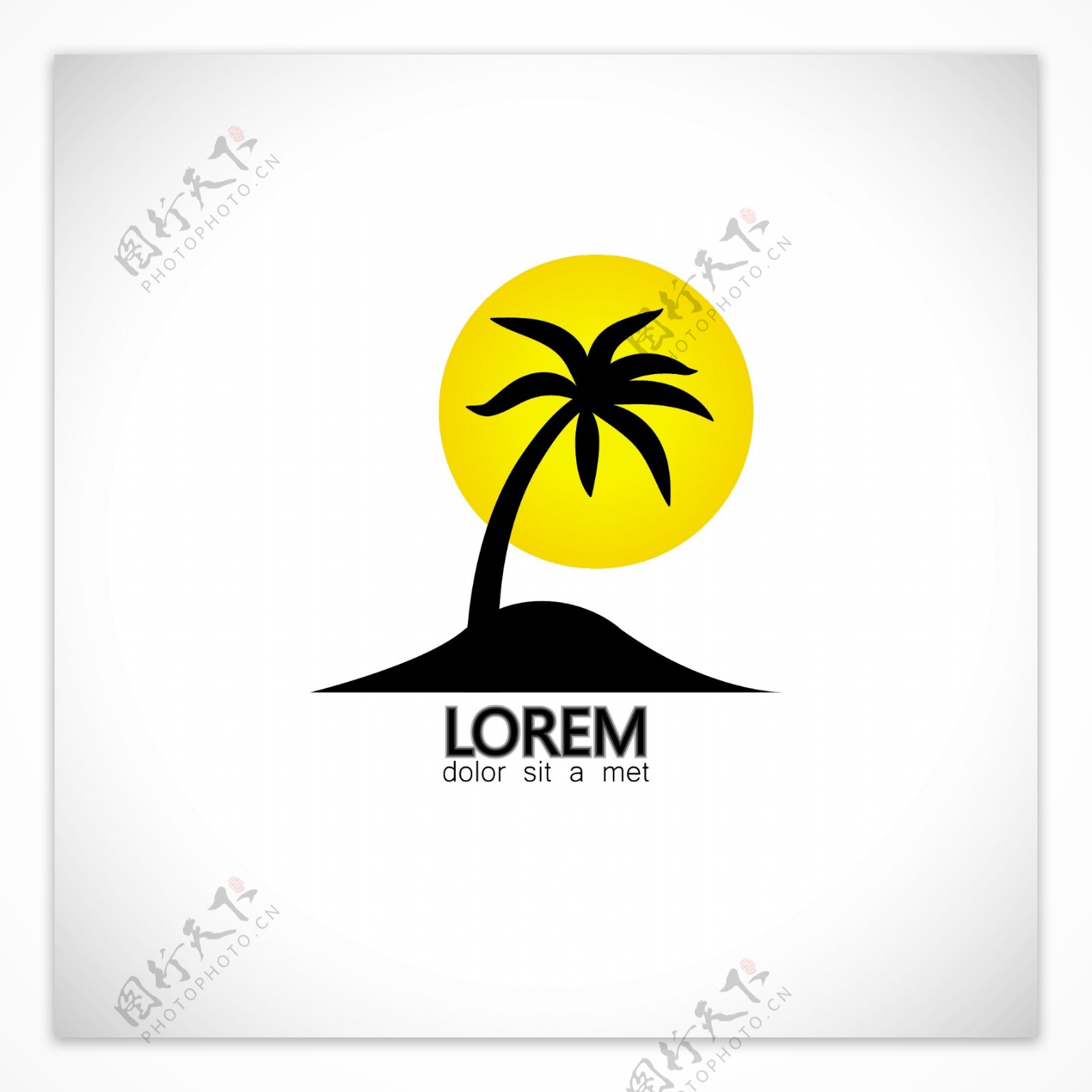 棕榈树徽标logo模板