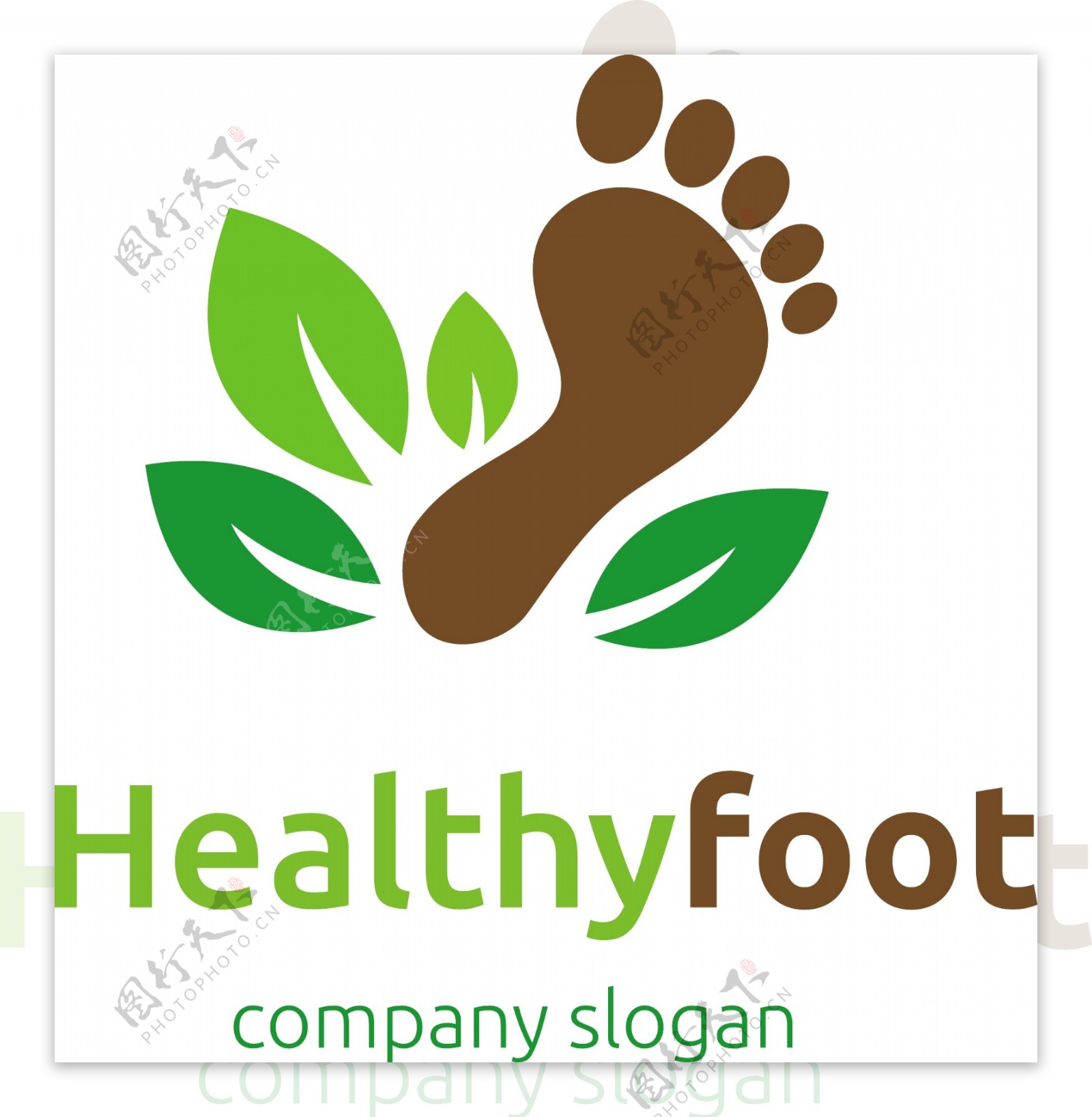 healthyfoot脚印logo模板