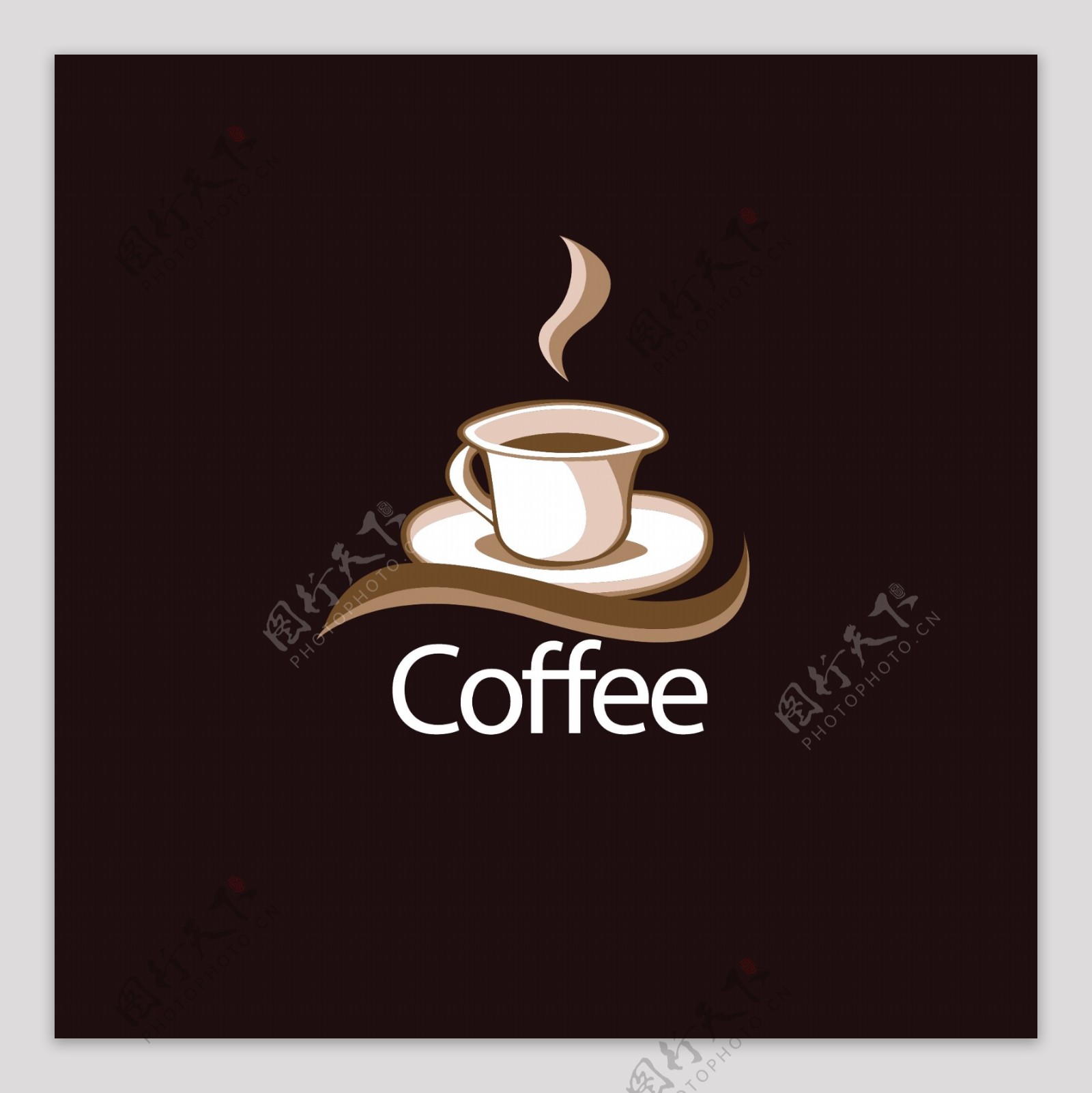 咖啡杯标志logo模板