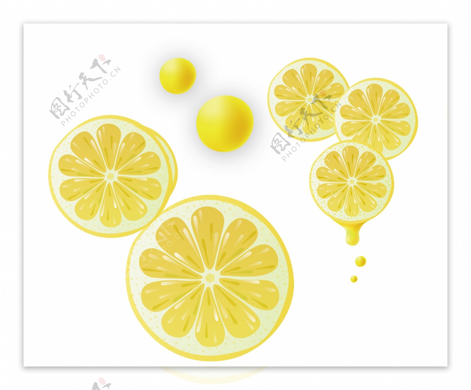 夏季水果柠檬元素