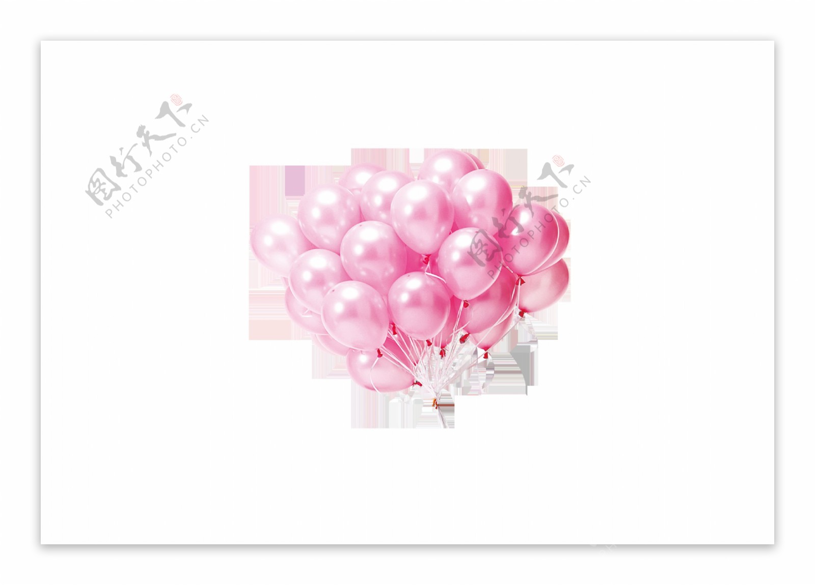 粉色精致气球装饰素材