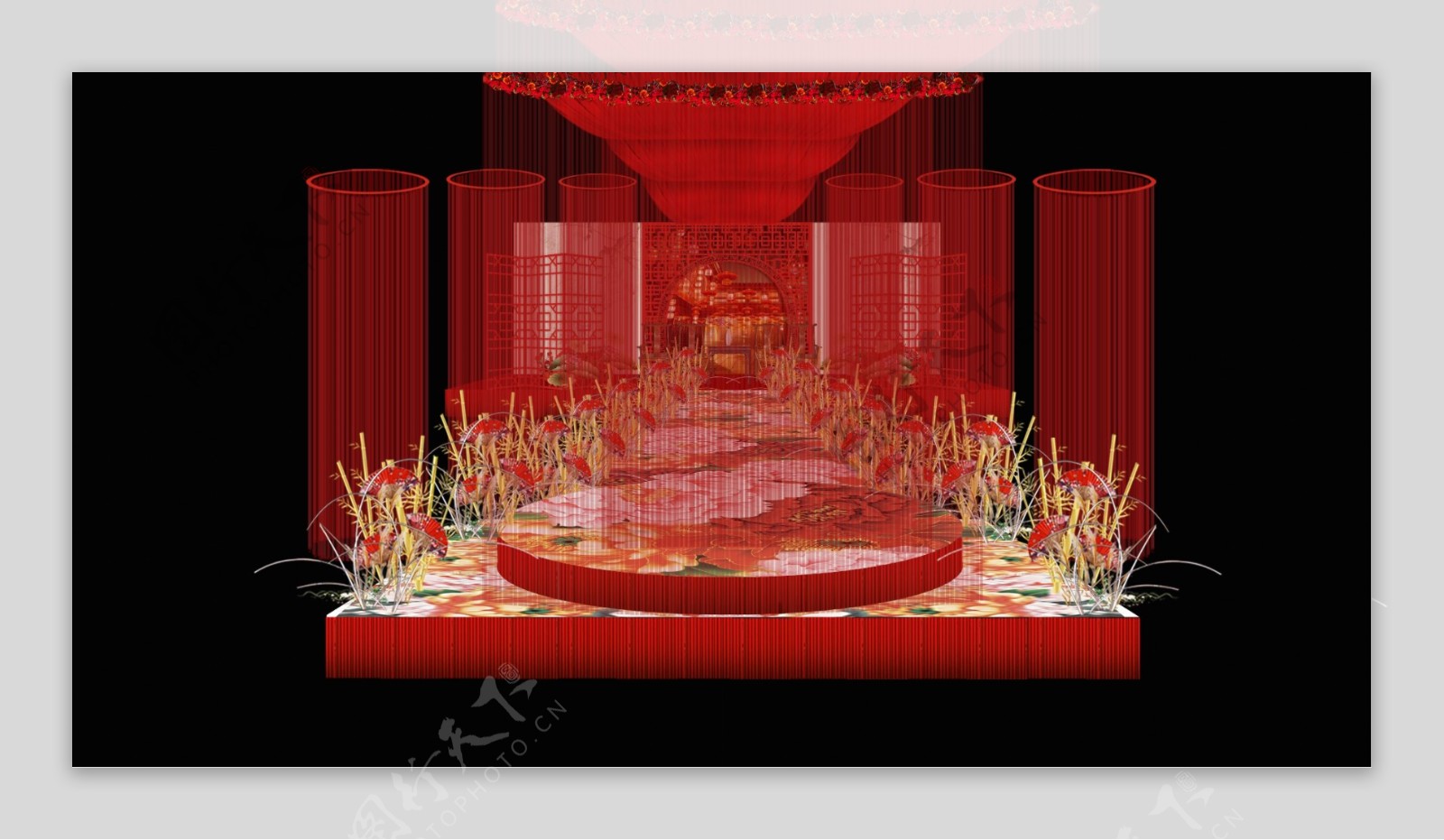 中式婚礼婚庆效果图设计