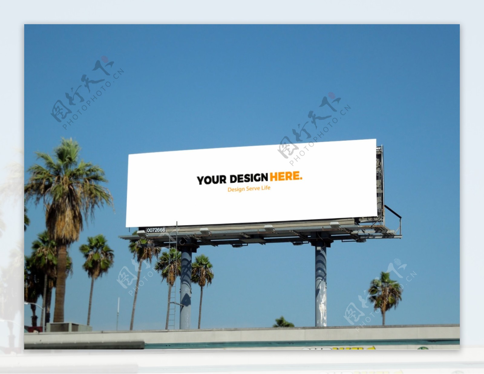 室外大型广告牌海报设计贴图样机