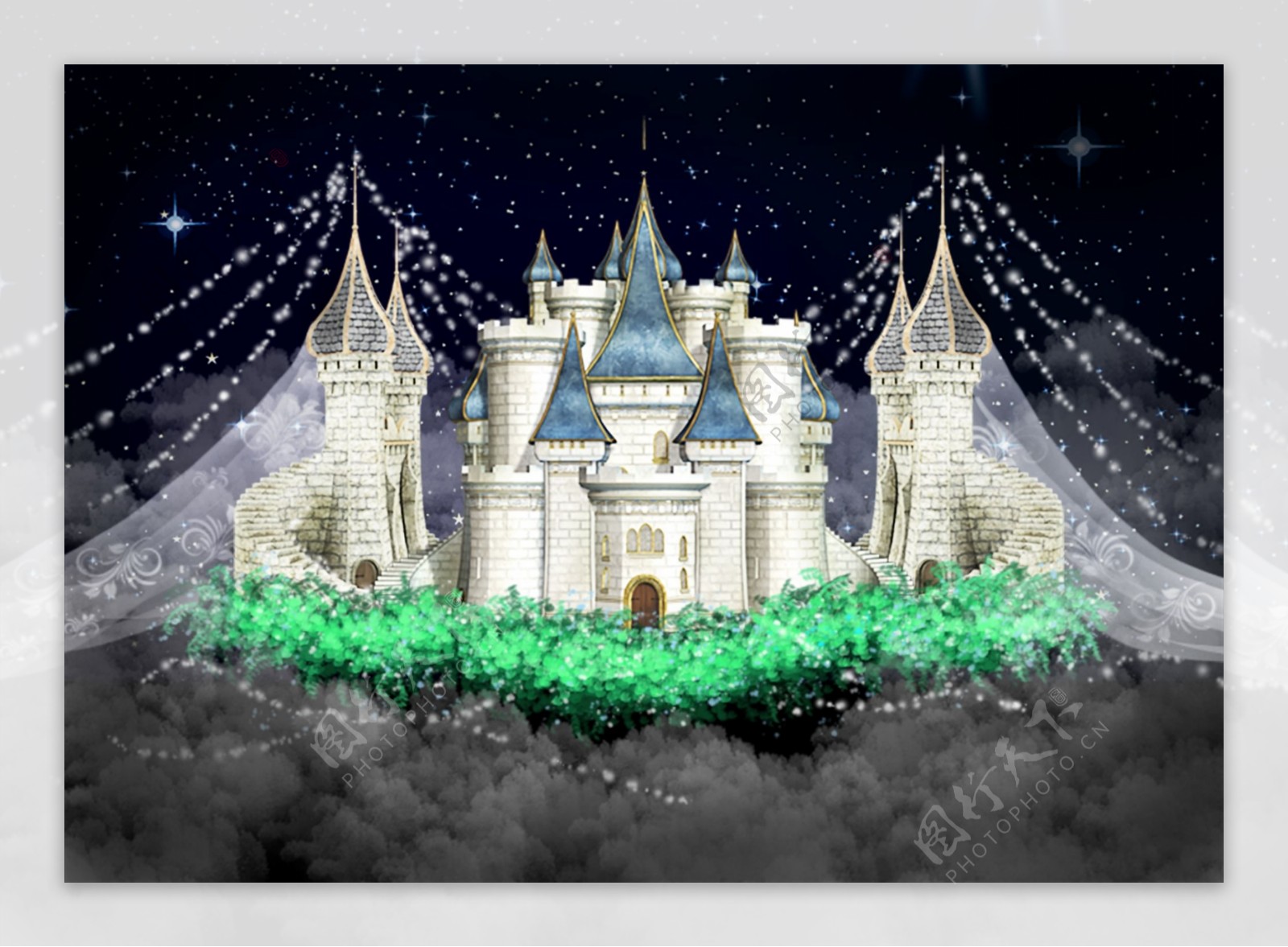 梦幻城堡主题婚礼背景