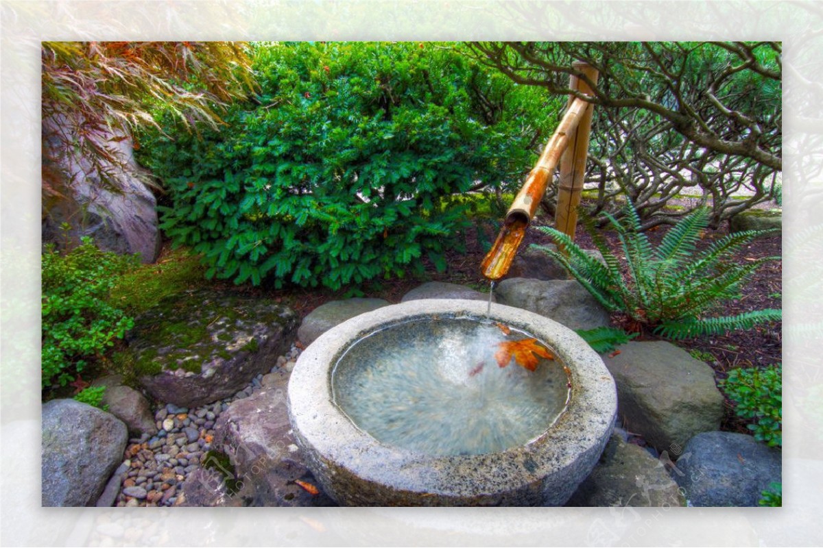 日式喷泉