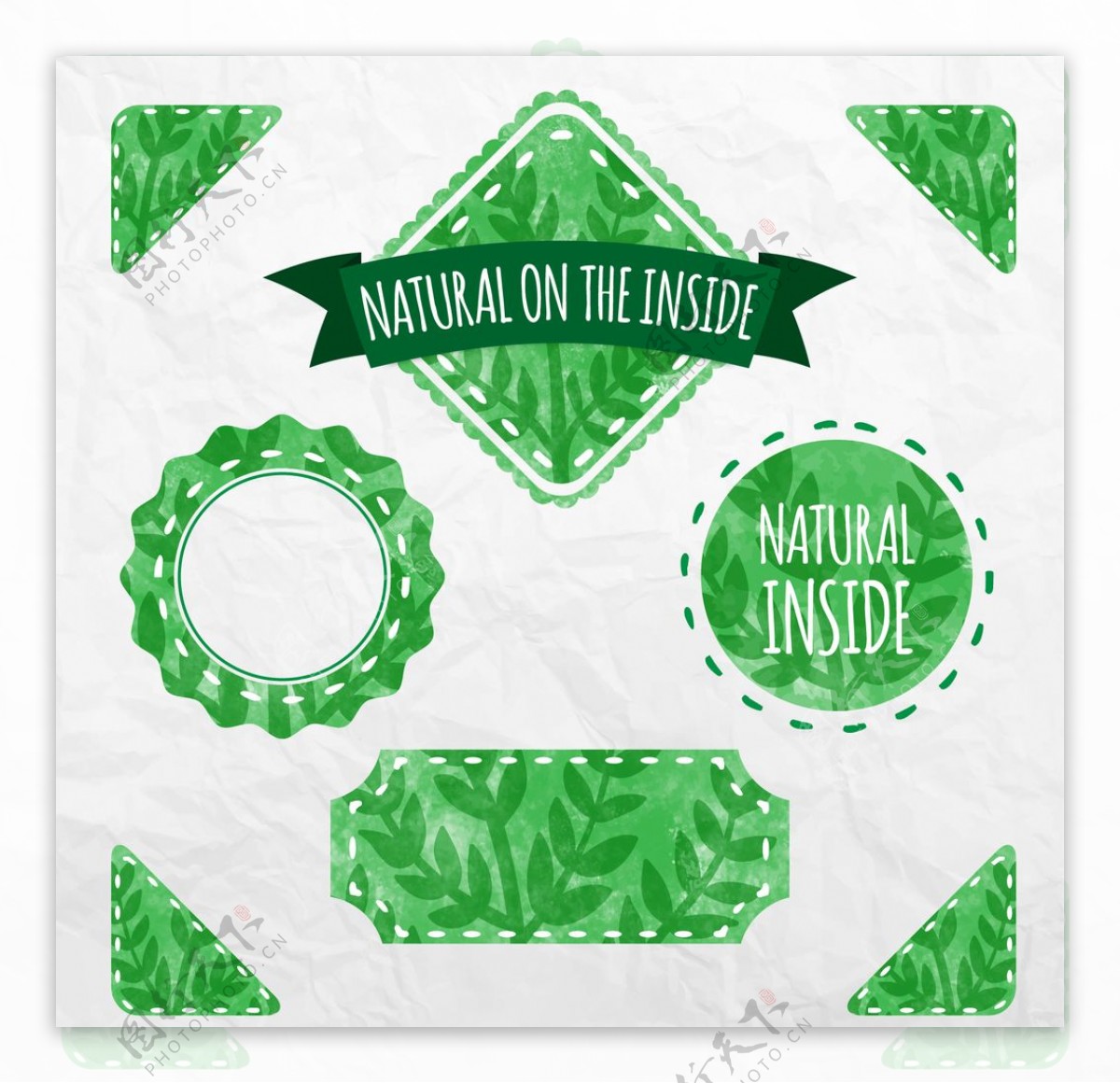 自然绿色徽章