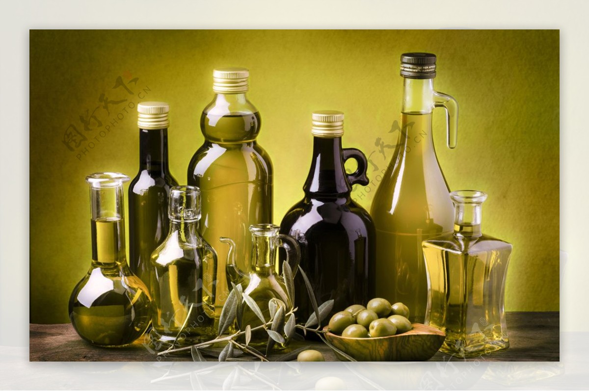 清新健康的橄榄油