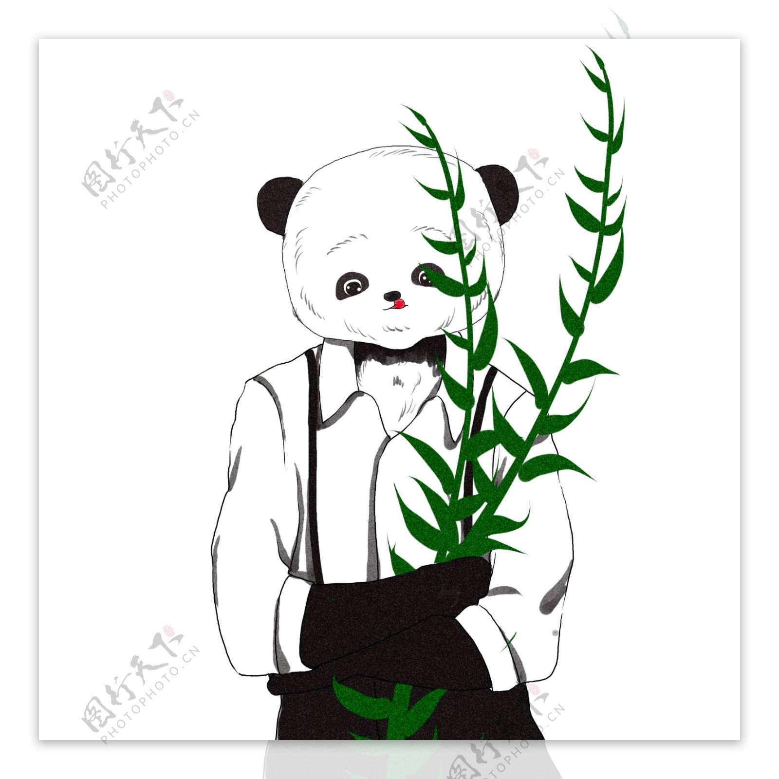 可爱熊猫原创商用元素