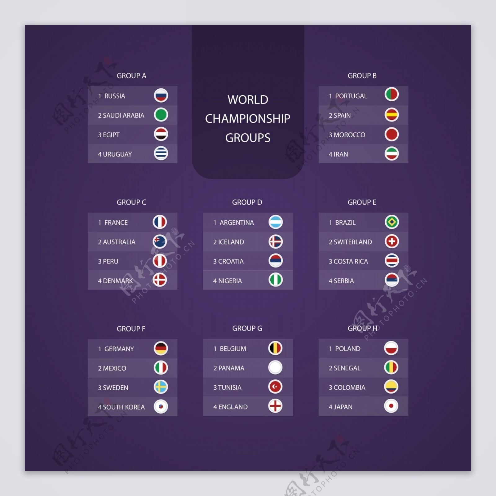 矢量世界足球锦标赛排名元素