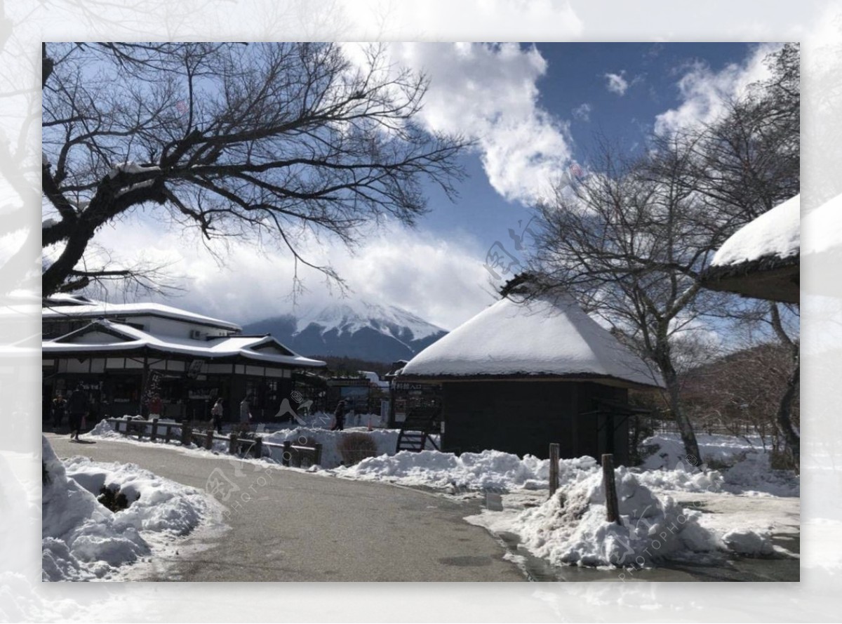 富士山雪景