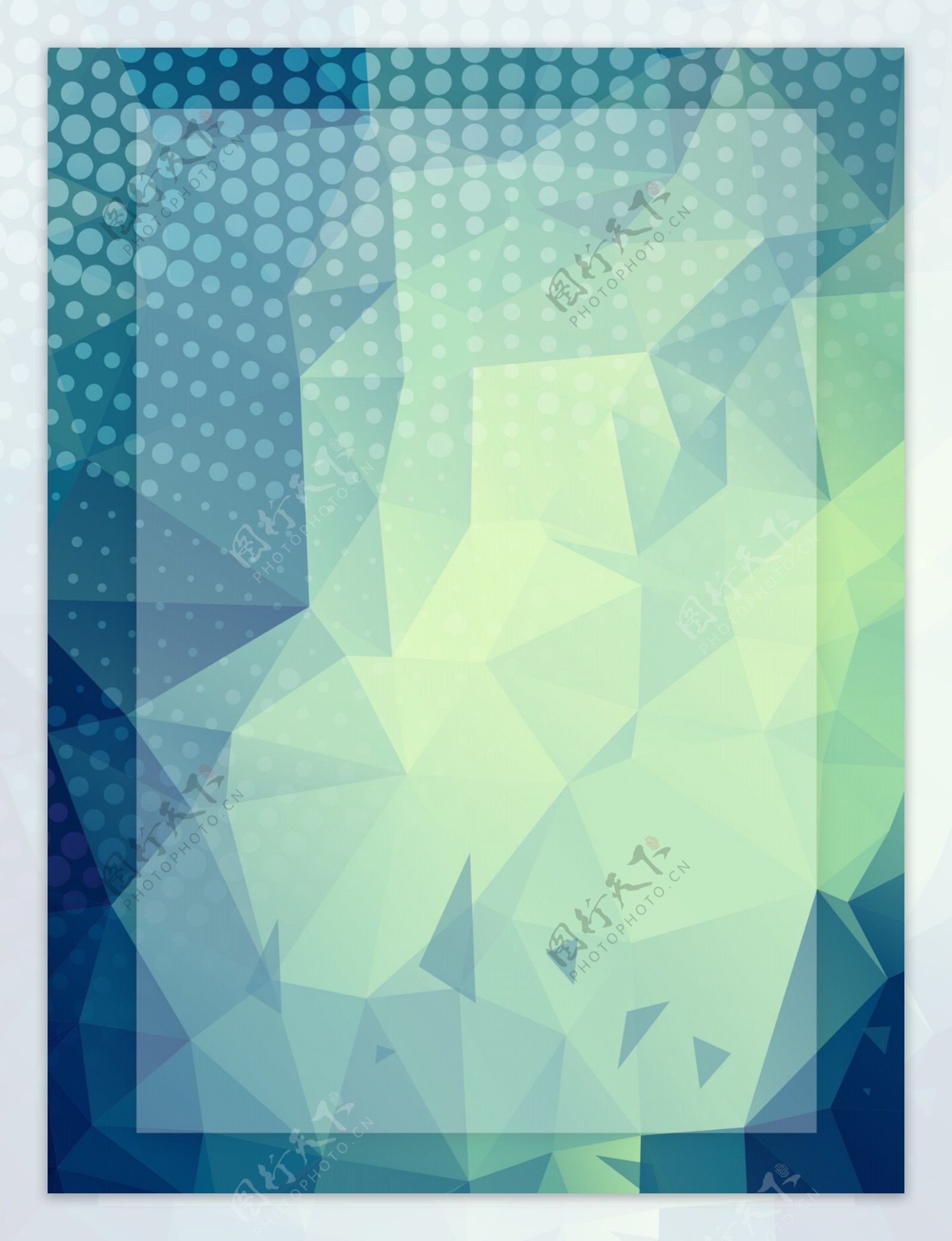 简约蓝色科技创意抽象微立体几何背景素材
