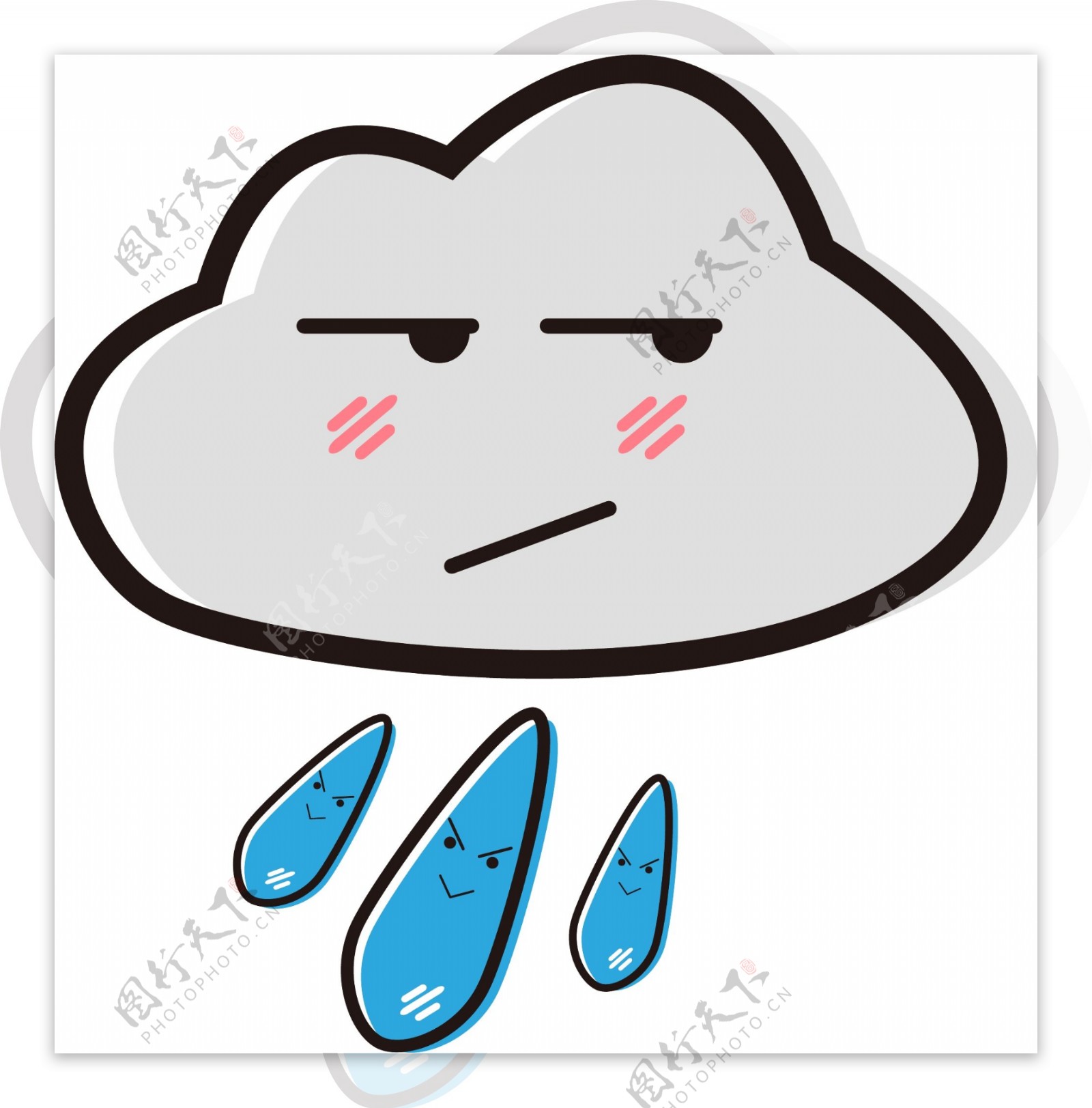 mbe天气单图下雨可商用元素