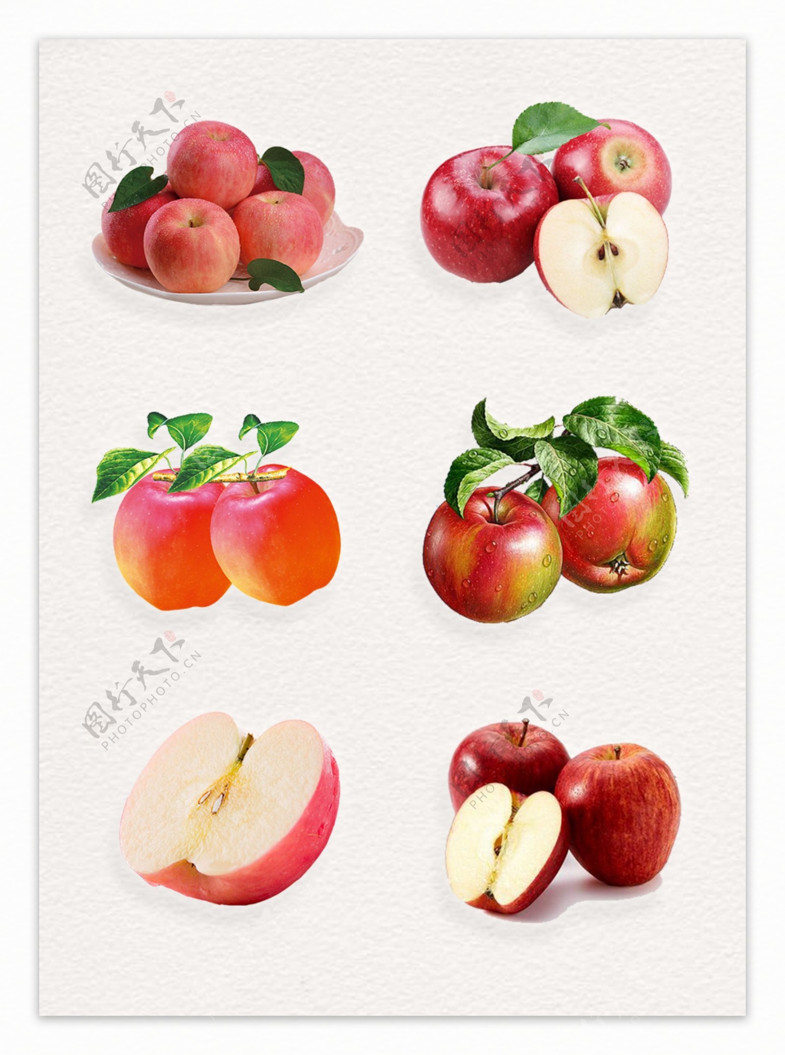 美味营养红苹果健康水果素材