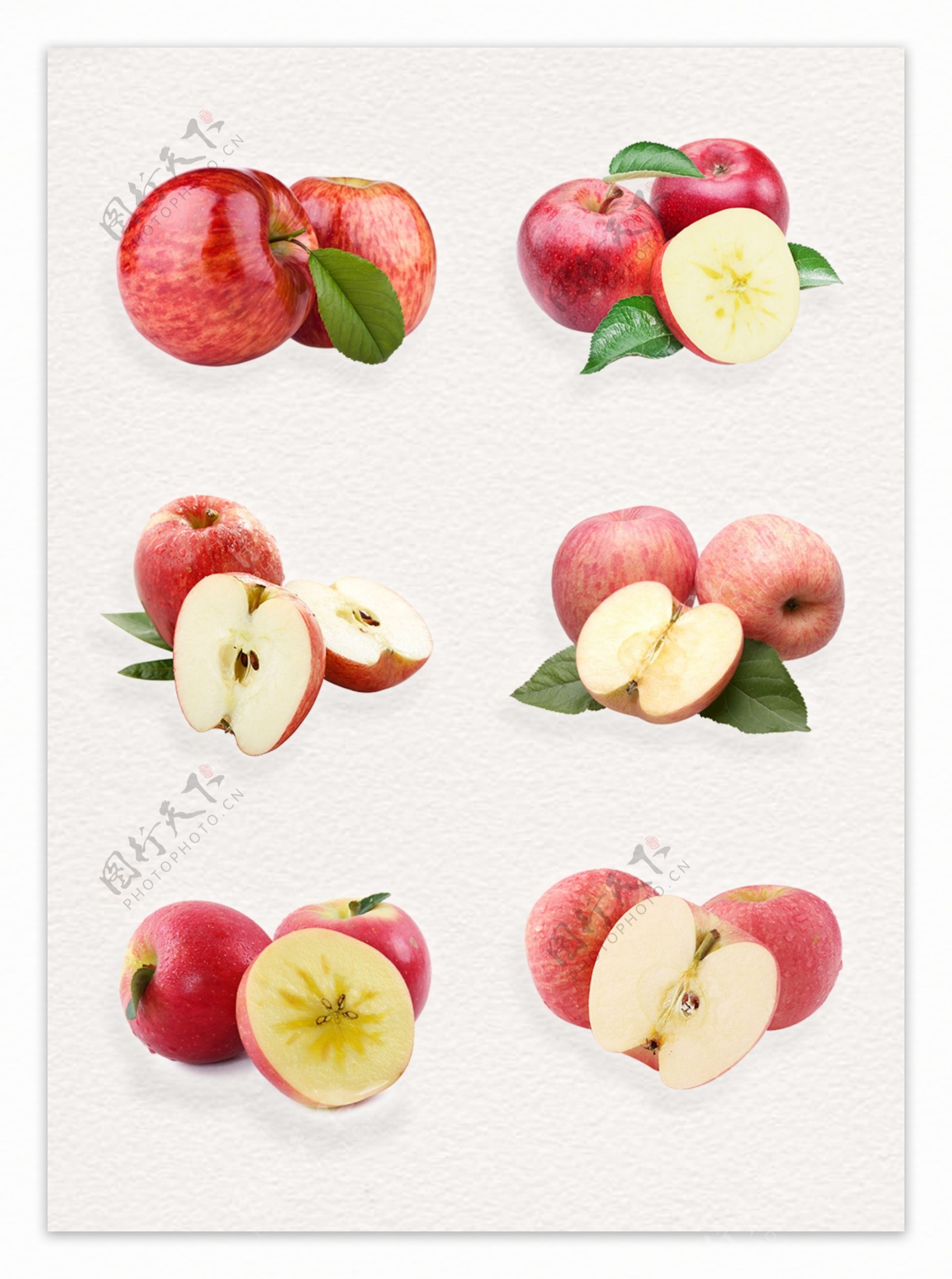 饱满新鲜红苹果水果png实物设计