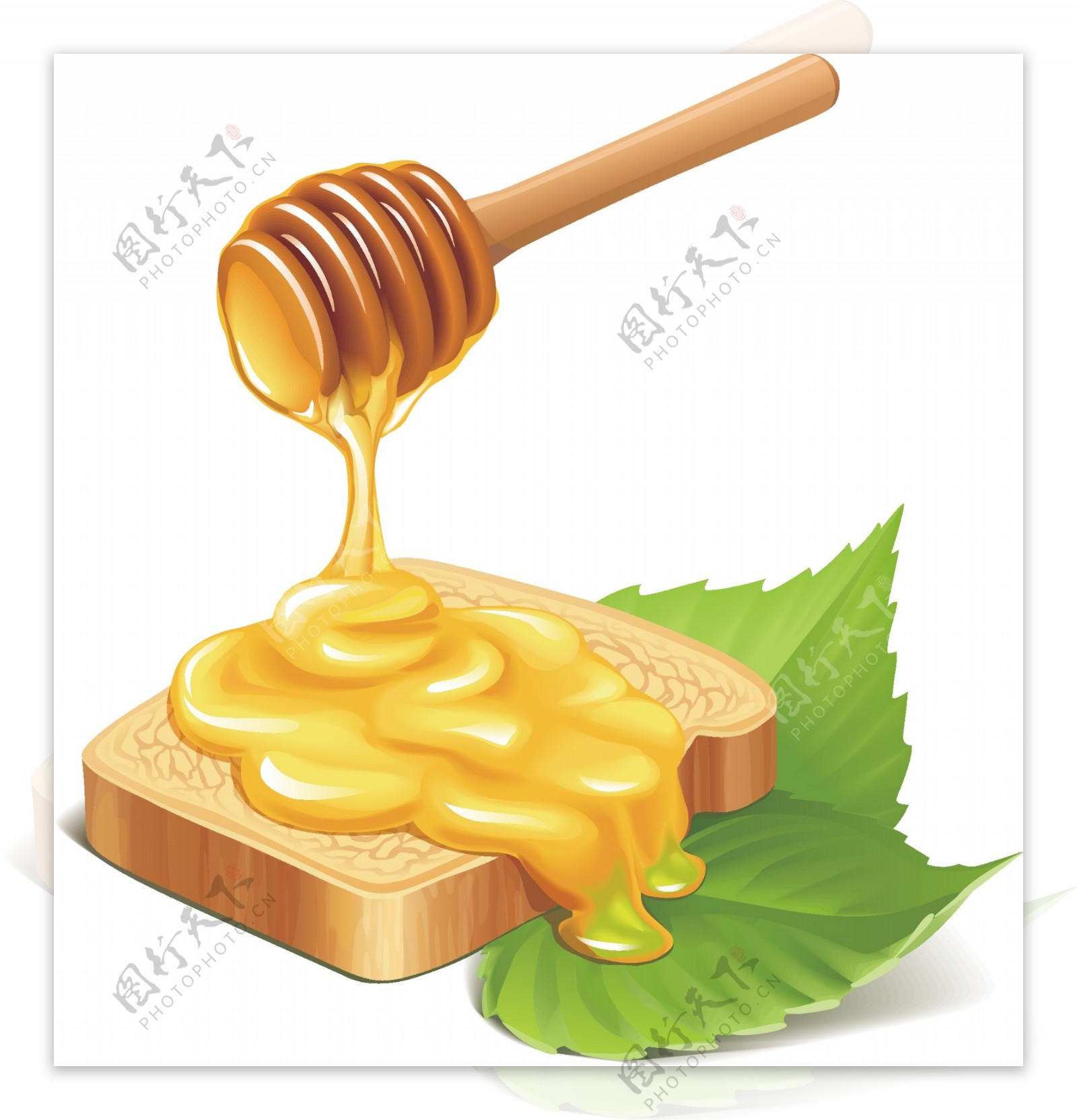 矢量黄色蜂蜜元素