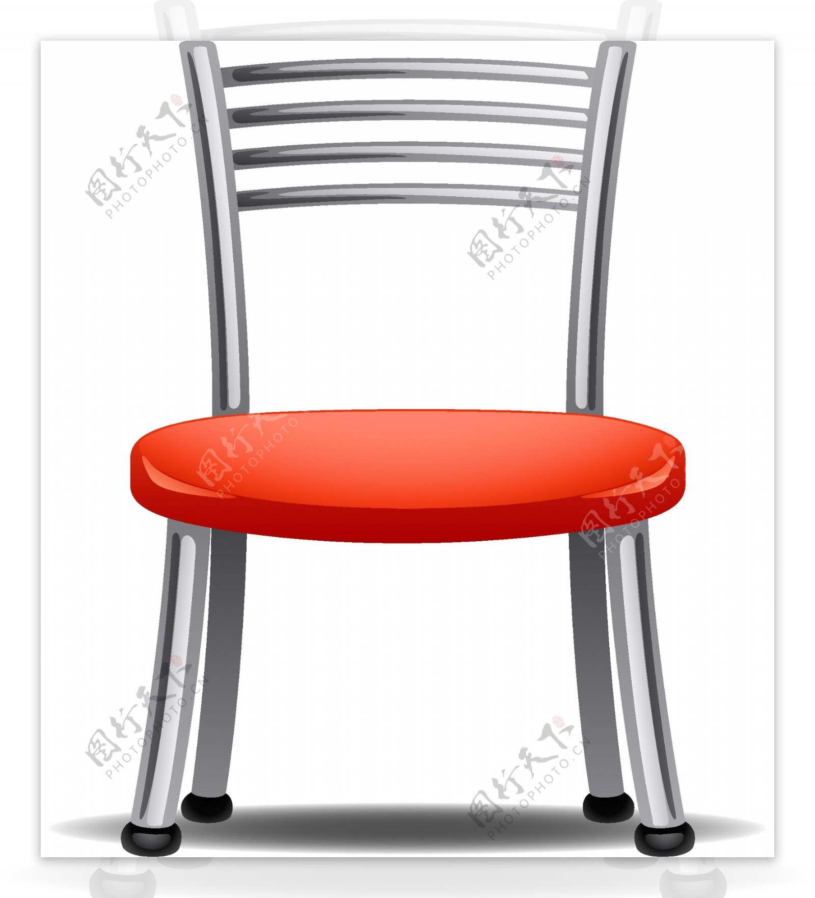 卡通红色椅子矢量元素