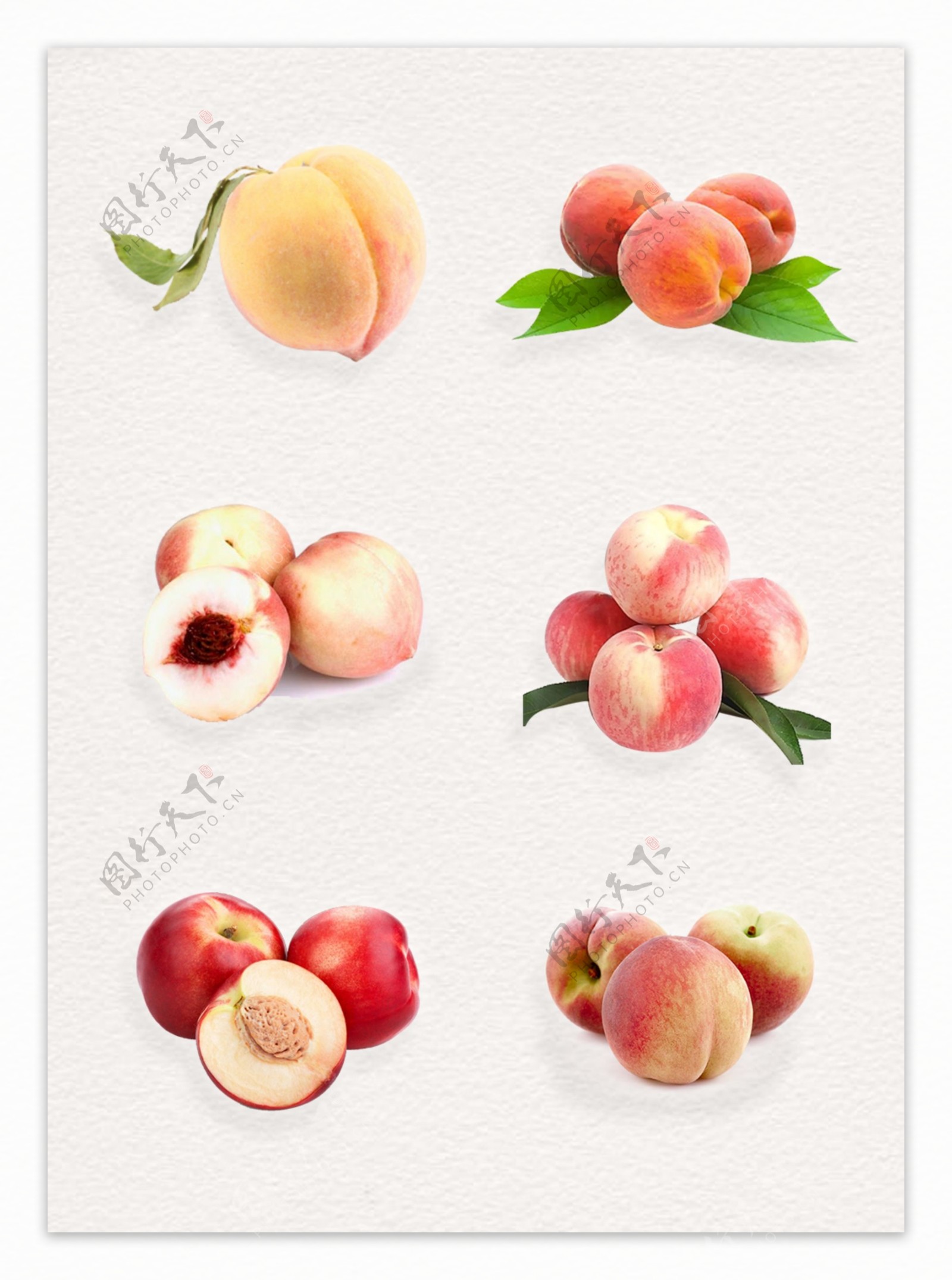 新鲜桃子图片免抠png产品实物