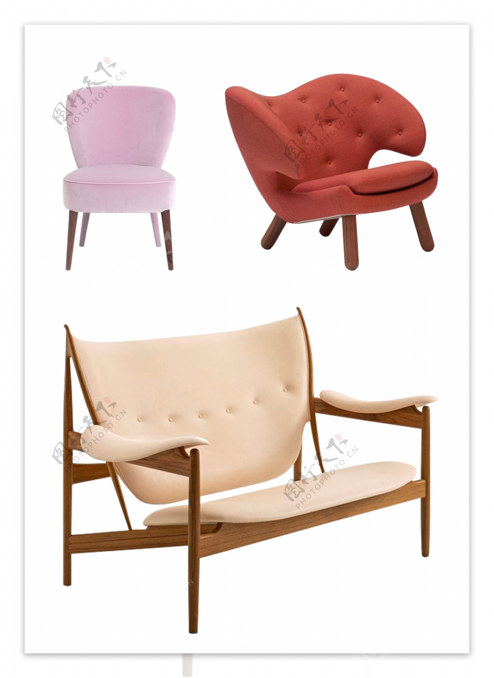 木制椅子家具透明底抠图素材