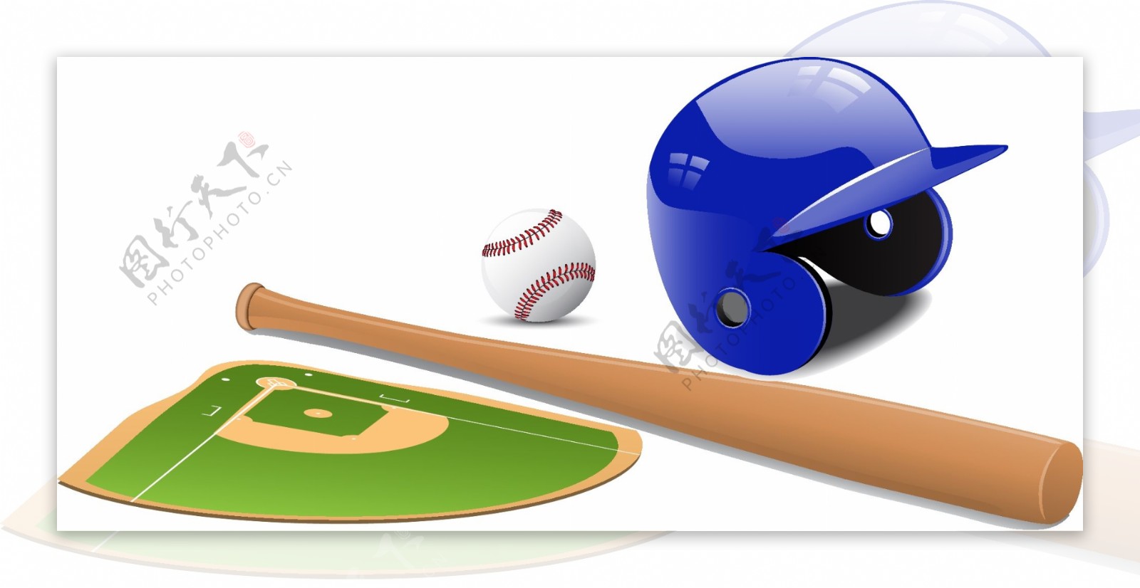 矢量棒球运动系列元素