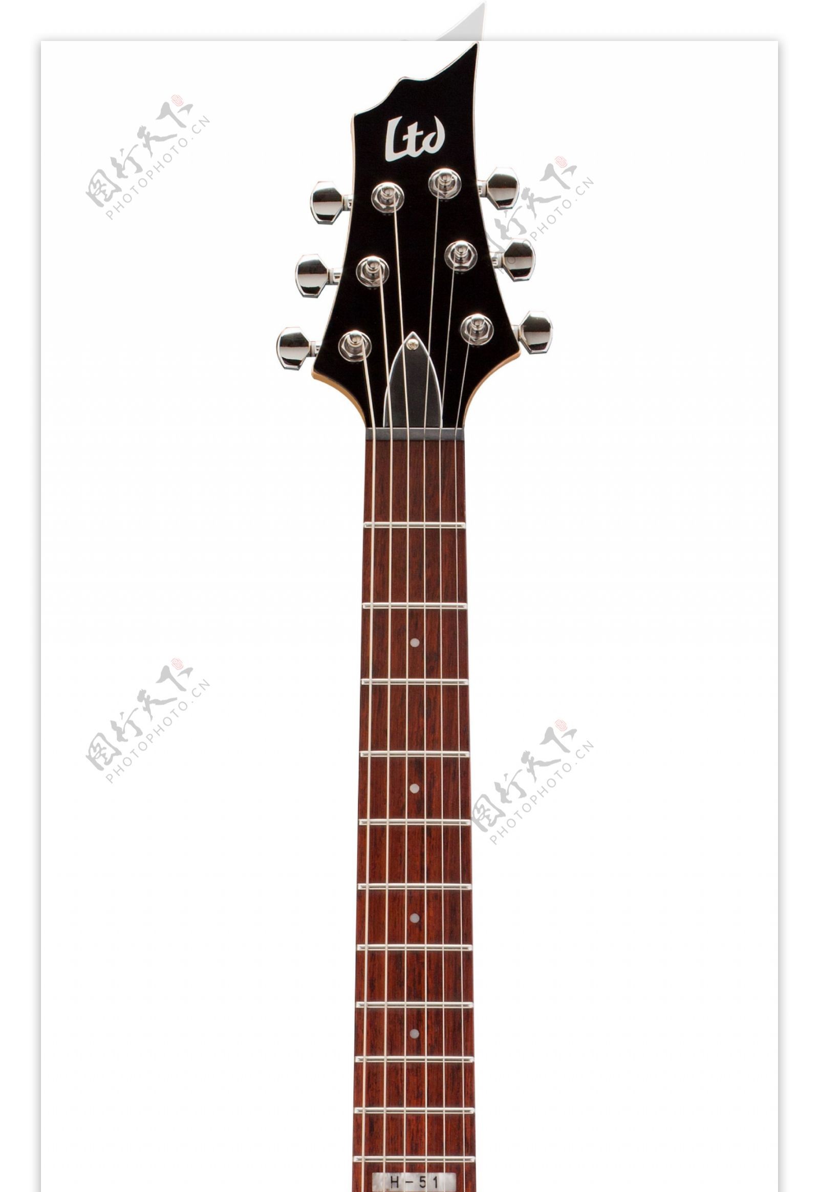 黑色木质吉他乐器元素