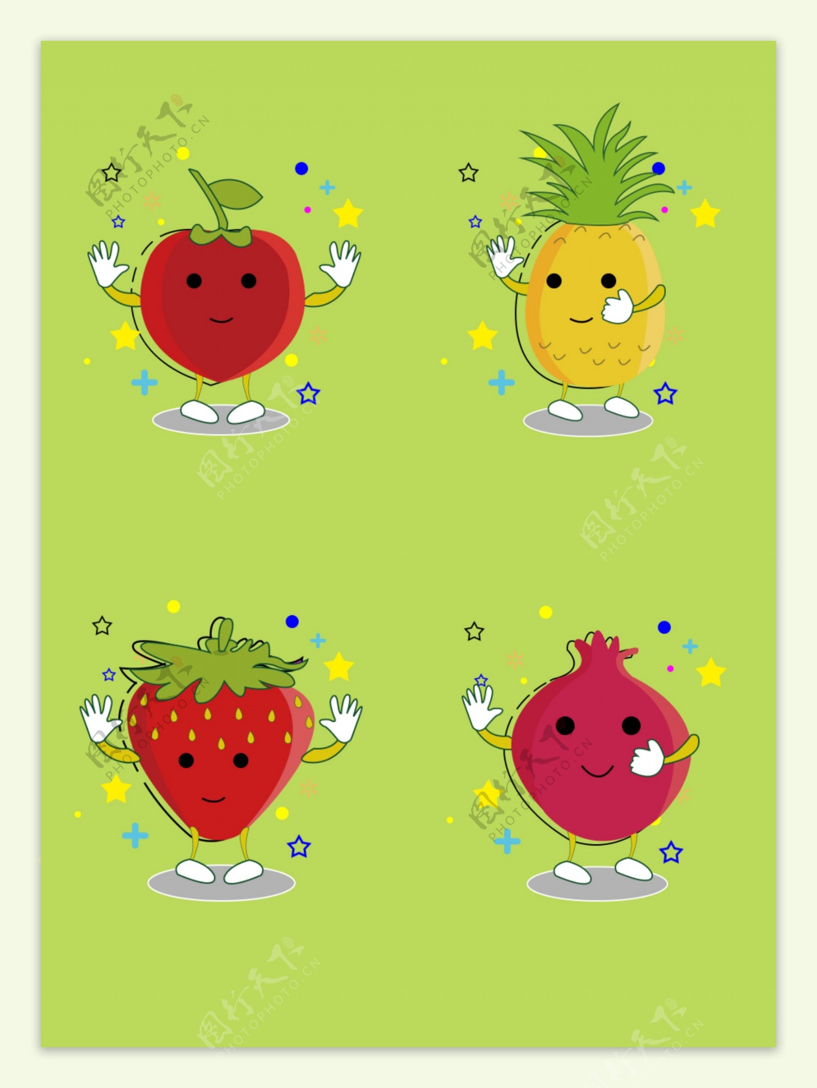 水果可爱卡通创意原创MBE简约风小图标