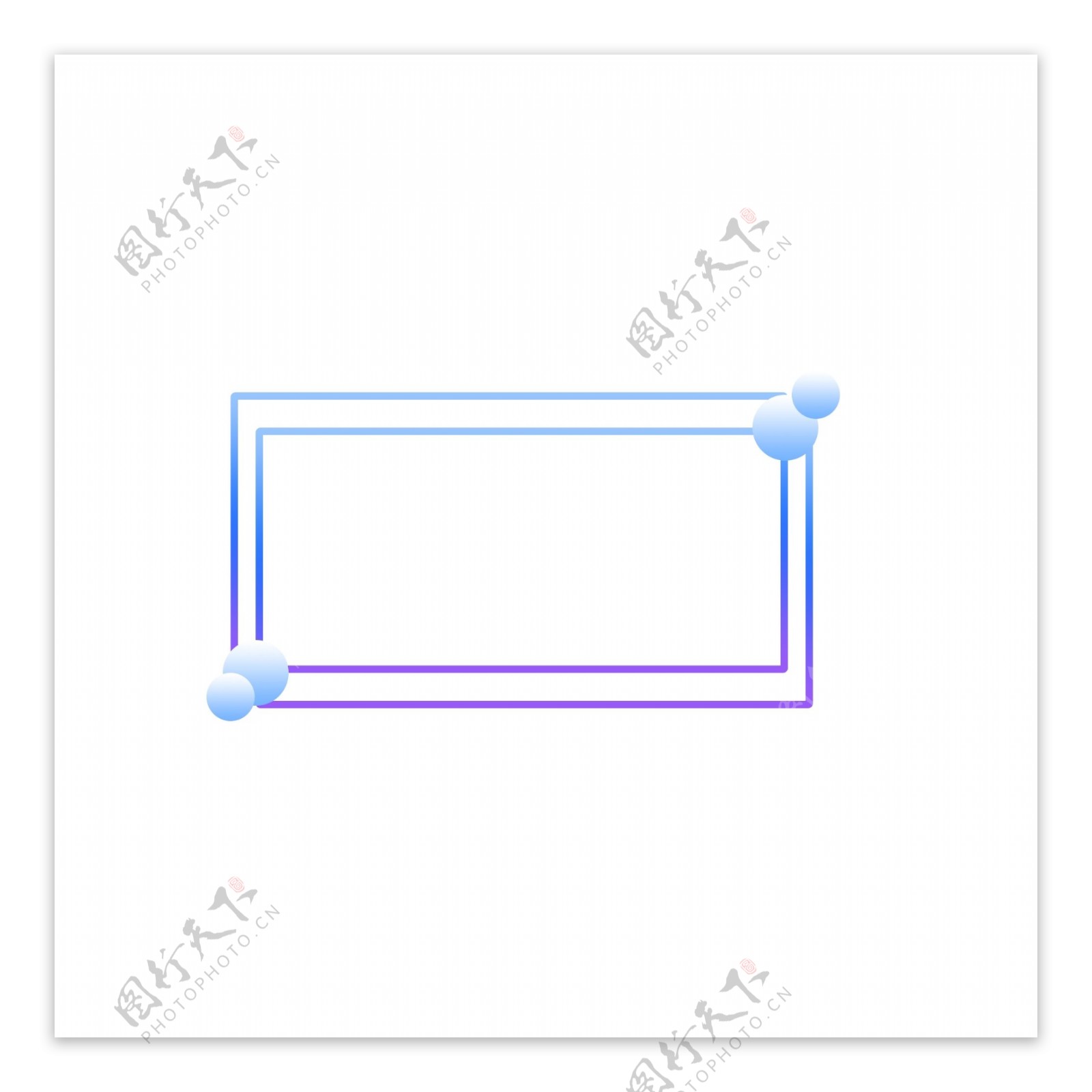 简约未来感蓝紫色渐变科技边框设计素材