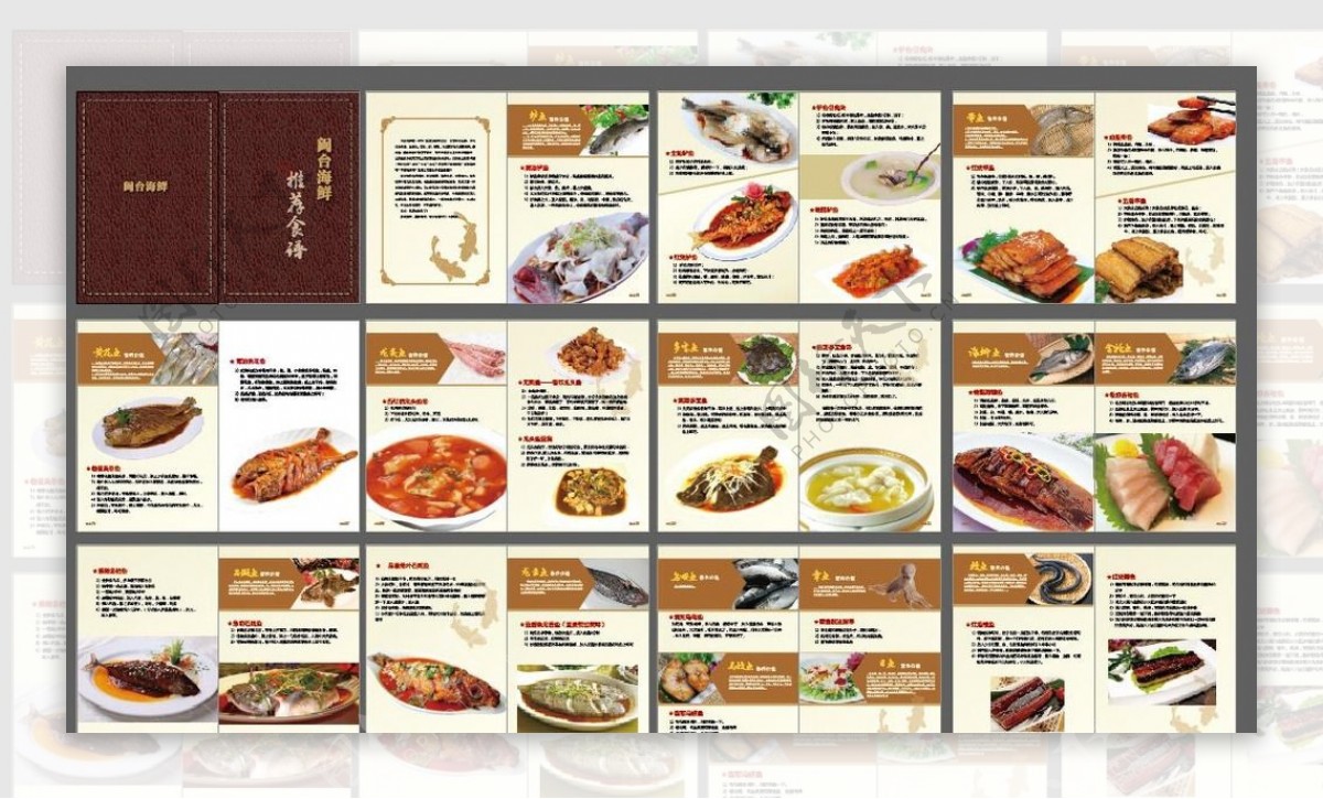 餐馆饭馆菜谱画册设计矢量素材