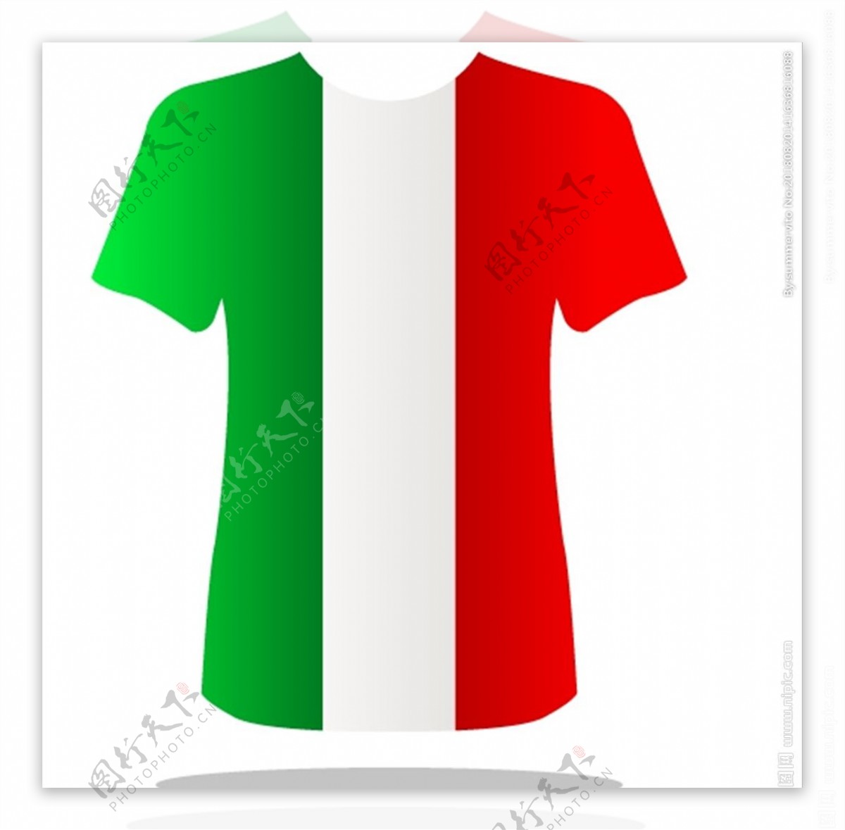 意大利国旗衣服EPS分层