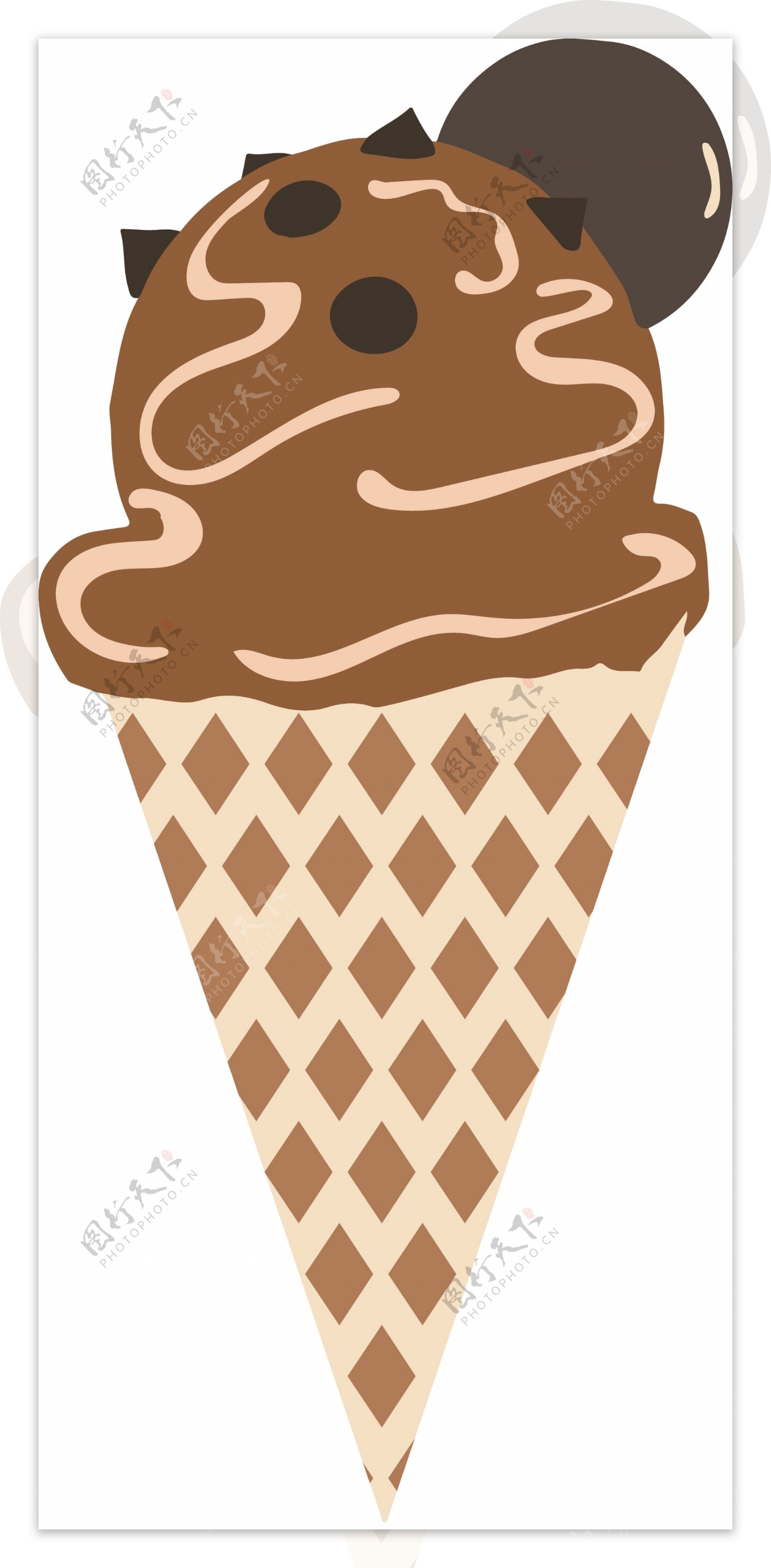 夏日卡通冰淇淋图形可商用元素