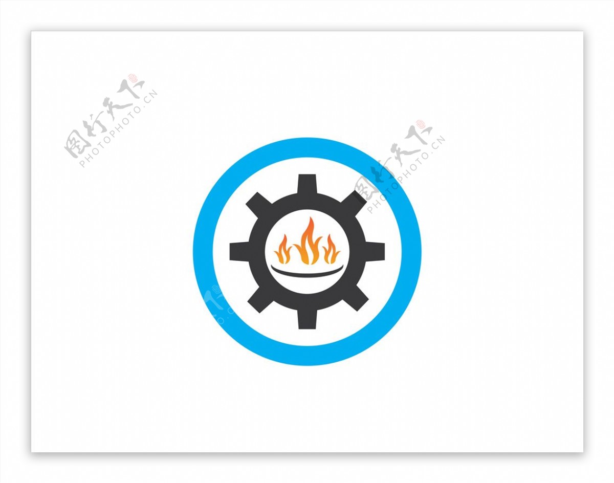 齿轮火焰logo