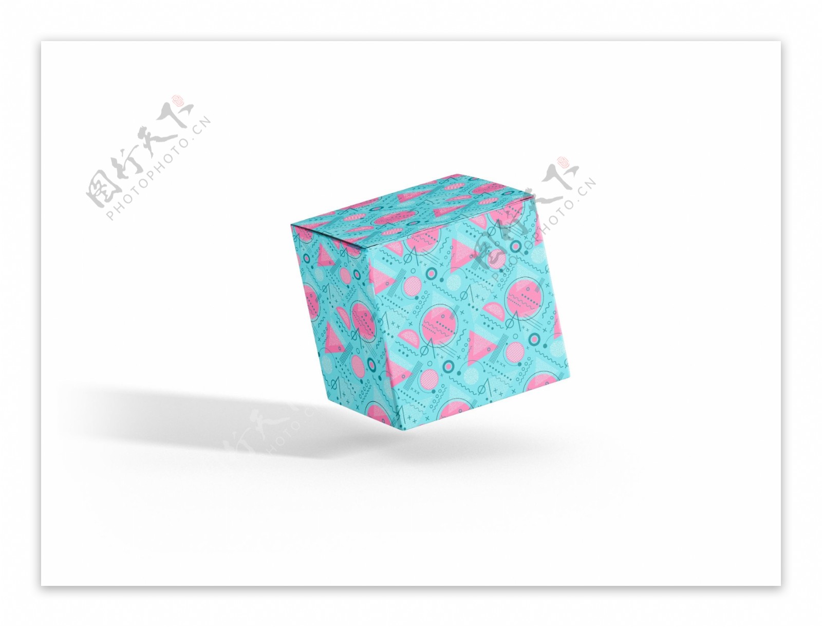 正方形纸盒包装效果图