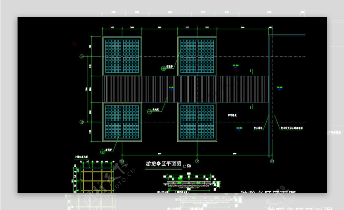 亭子廊子建筑结构详图CAD