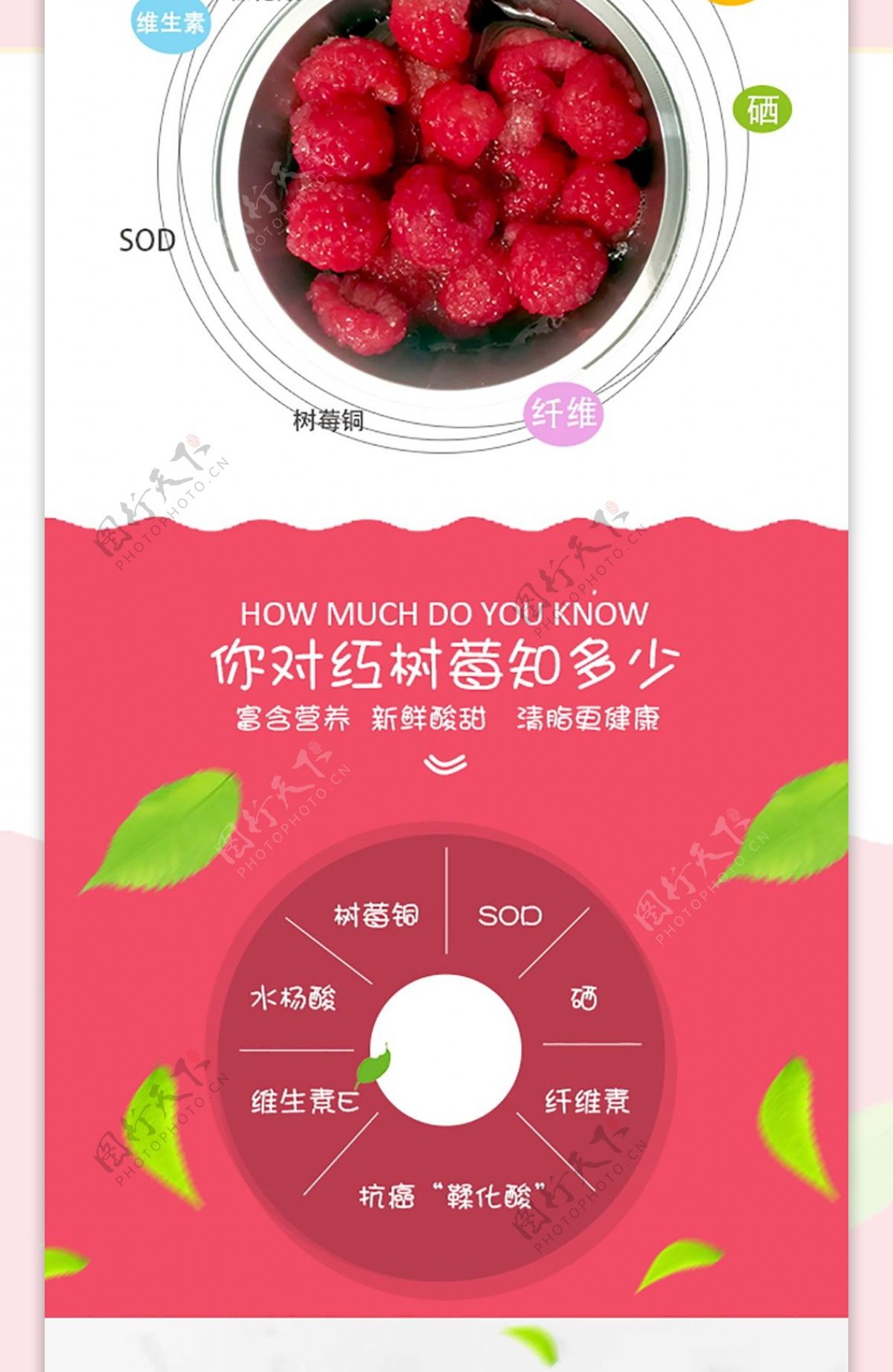 红树莓浆果详情页微信宣传图