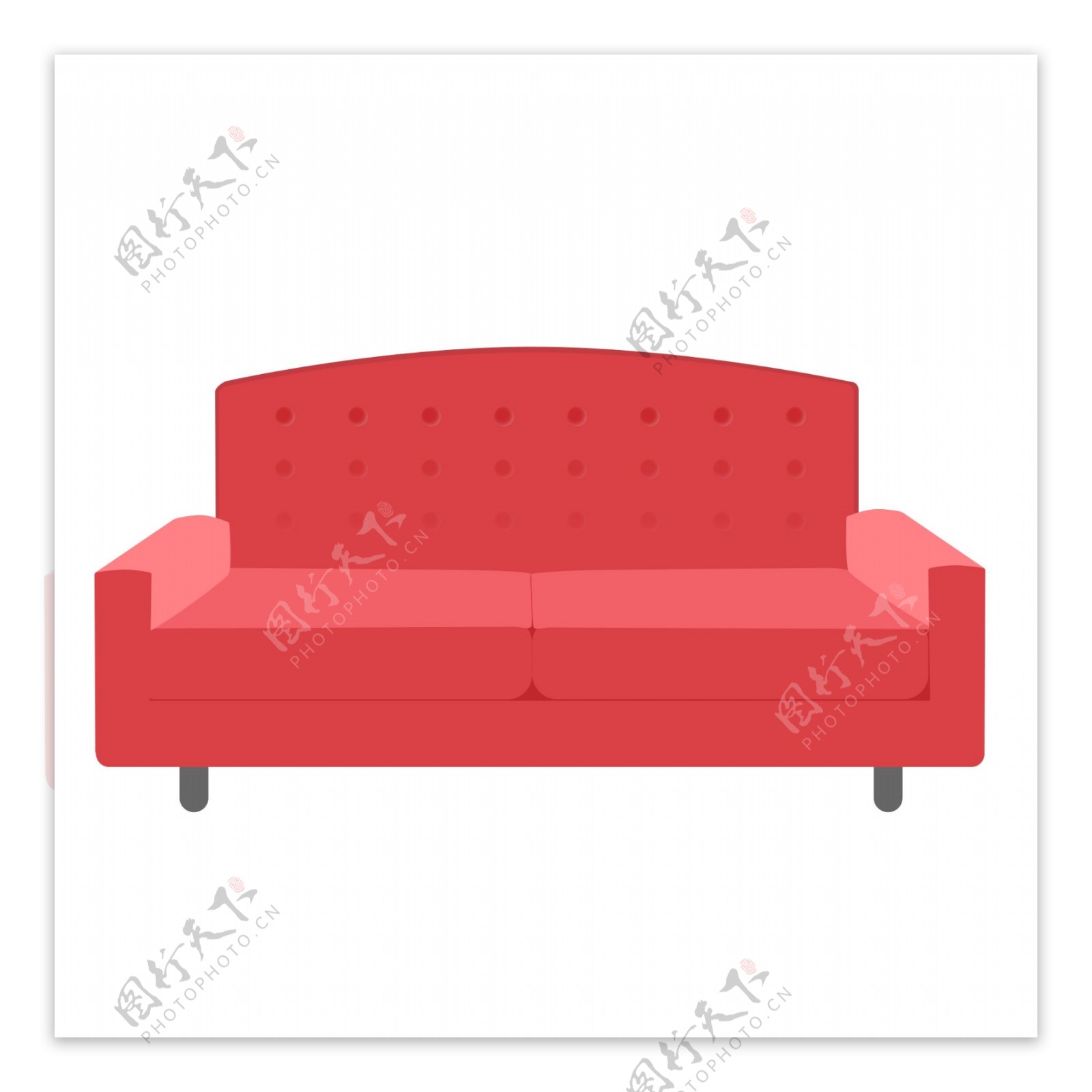 红色大沙发简约设计