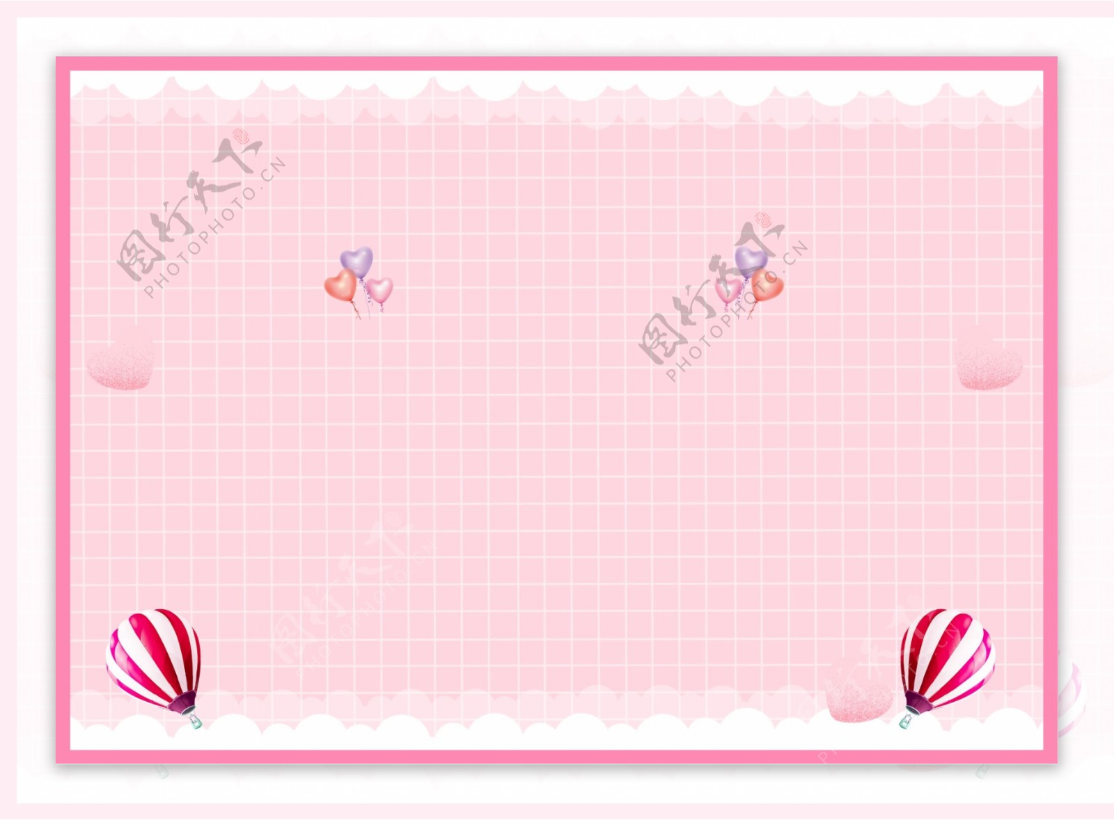 小清新粉色玫瑰花节日背景设计