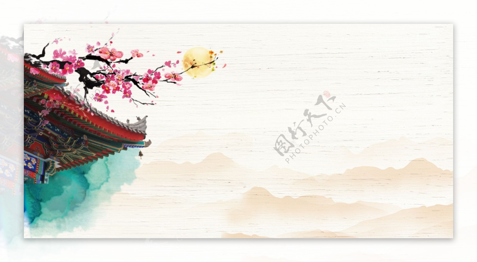中国风唯美中秋节节日背景设计
