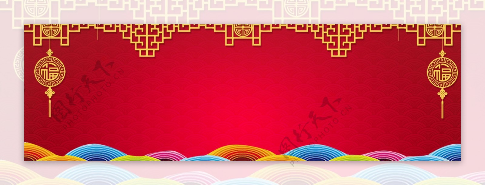 腊八年货节中国风新年节日banner背景
