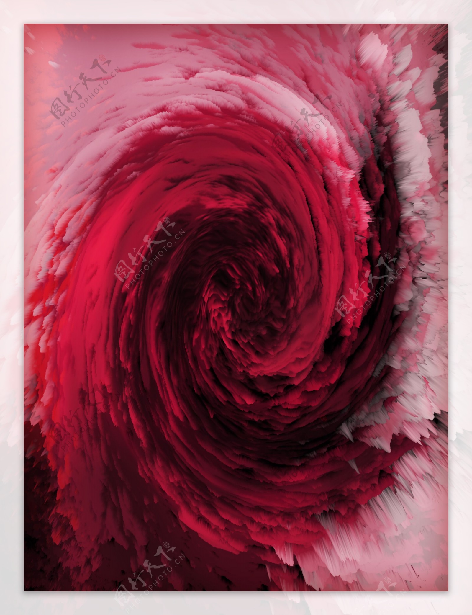 原创3d漩涡抽象红色背景