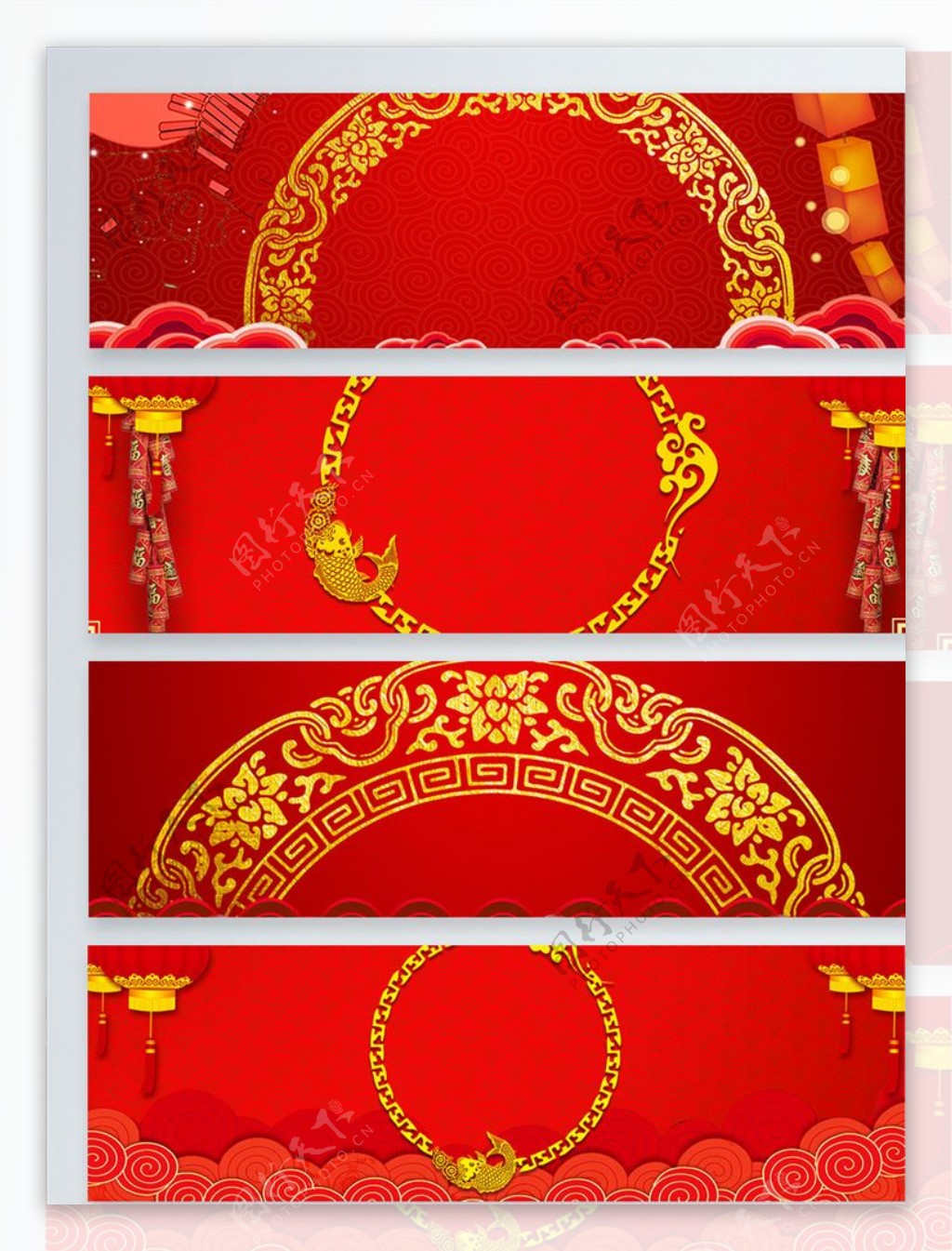 红色背景LED背景新年过节喜庆