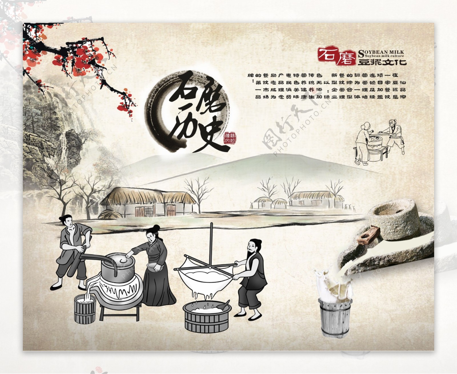 石磨豆浆文化